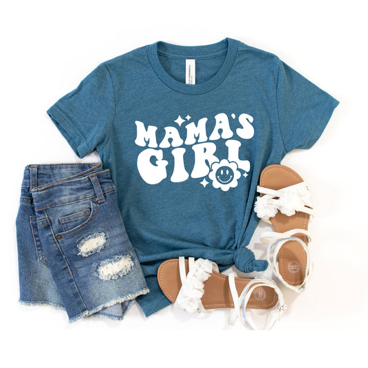 Mama's Girl Flower | Youth Short Sleeve Crew Neck