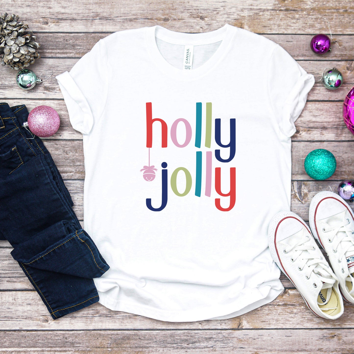 Holly Jolly | Youth Graphic Short Sleeve Tee