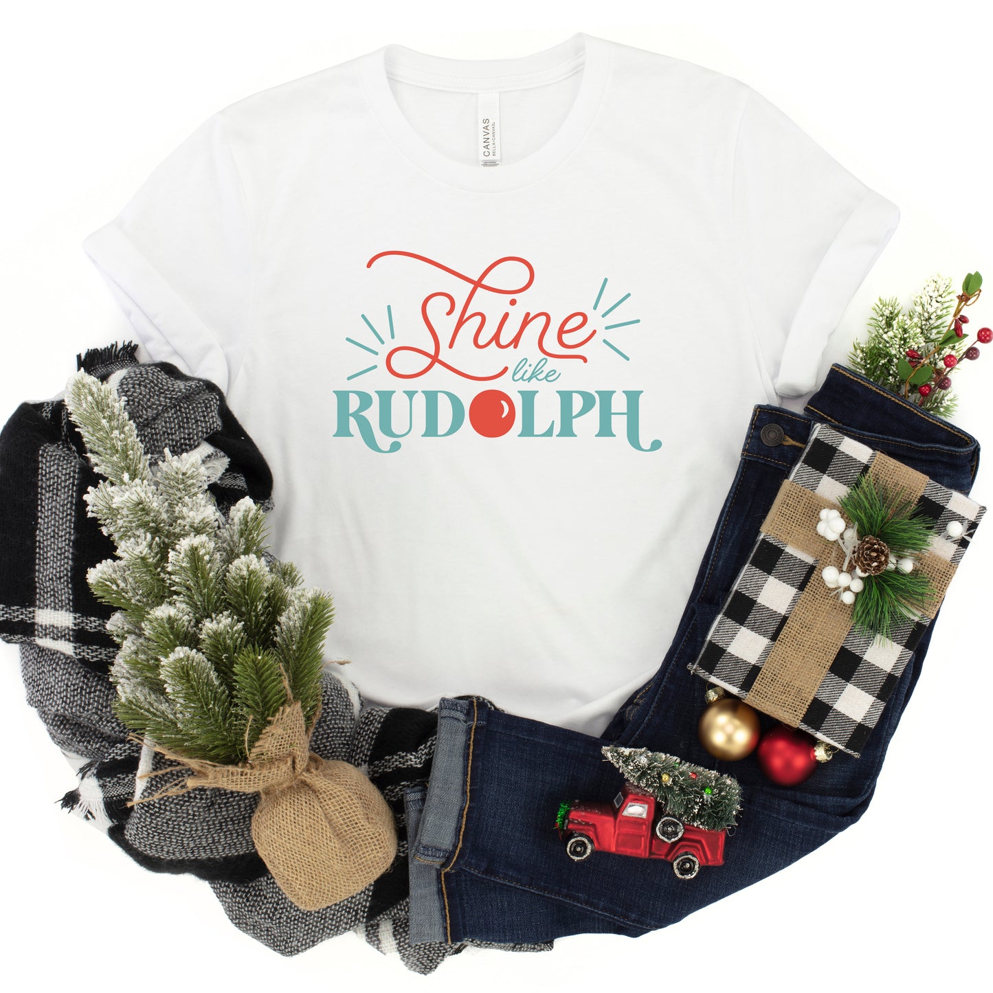 Shine Like Rudolph | Youth Graphic Short Sleeve Tee