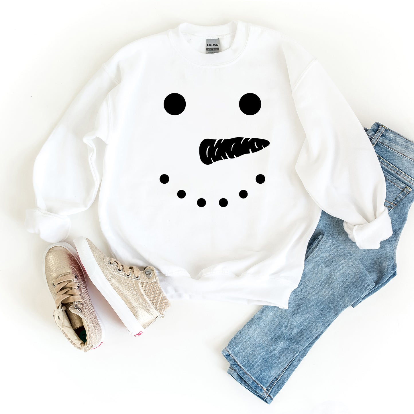 Snowman Face | Youth Graphic Sweatshirt