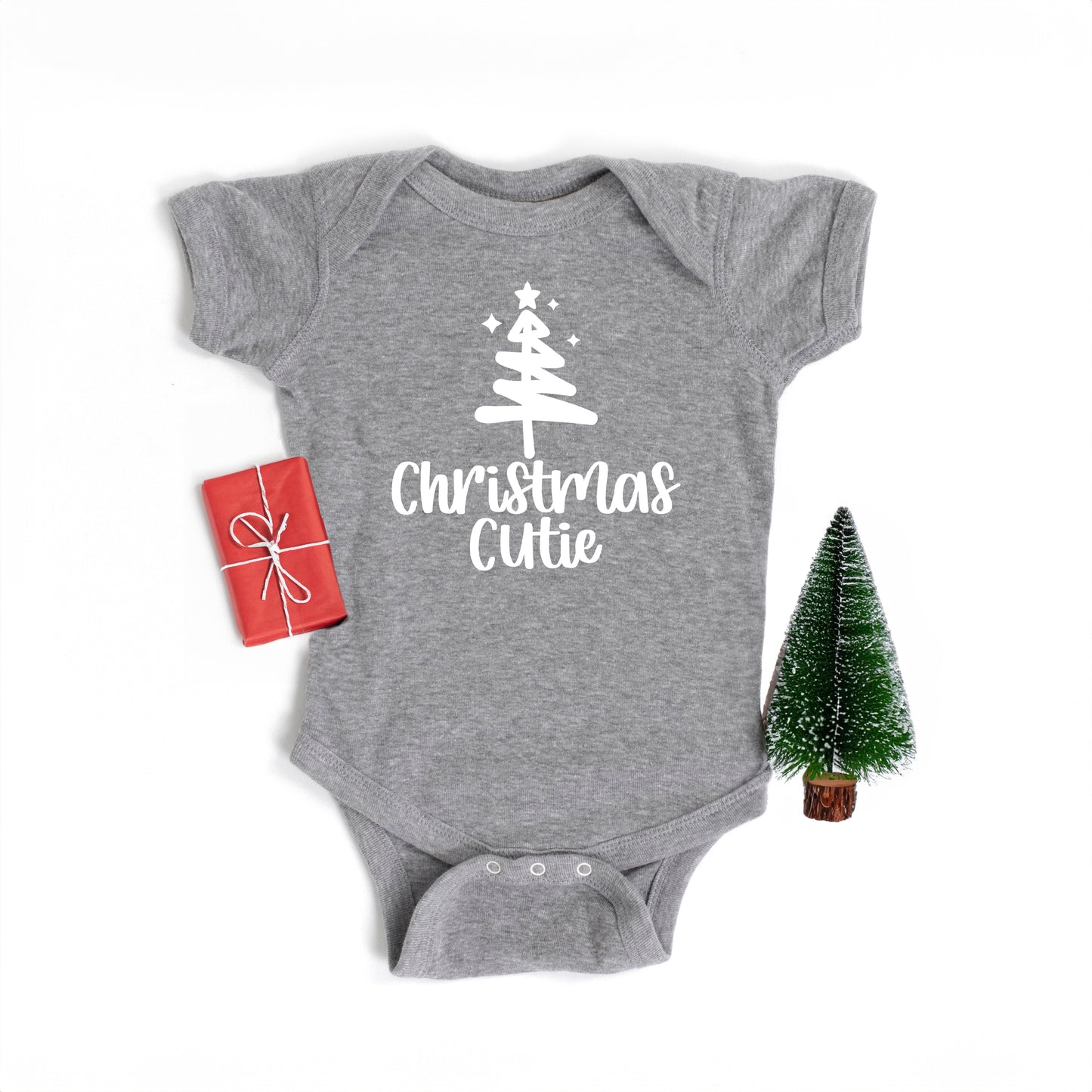 Christmas Cutie Tree | Baby Graphic Short Sleeve Onesie