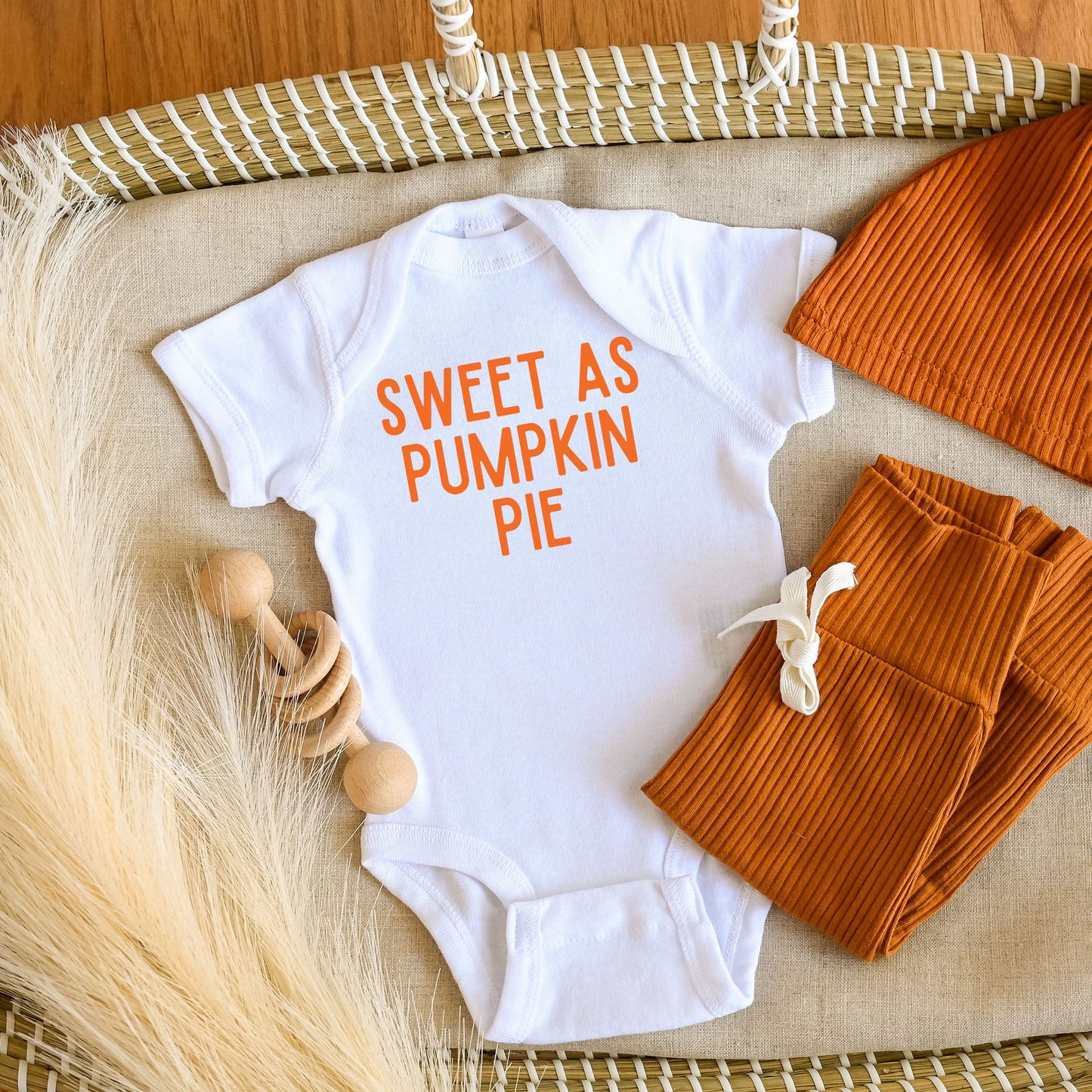 Sweet As Pumpkin Pie | Baby Graphic Short Sleeve Onesie