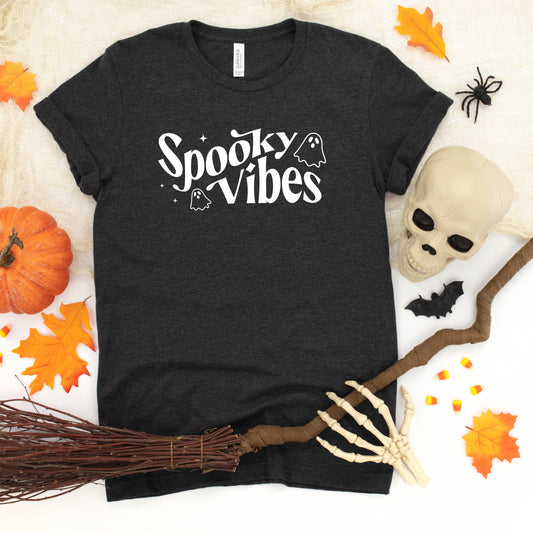 Spooky Vibes Ghost | Toddler Graphic Short Sleeve Tee