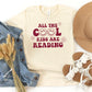 Cool Kids Are Reading Flowers | Toddler Short Sleeve Crew Neck
