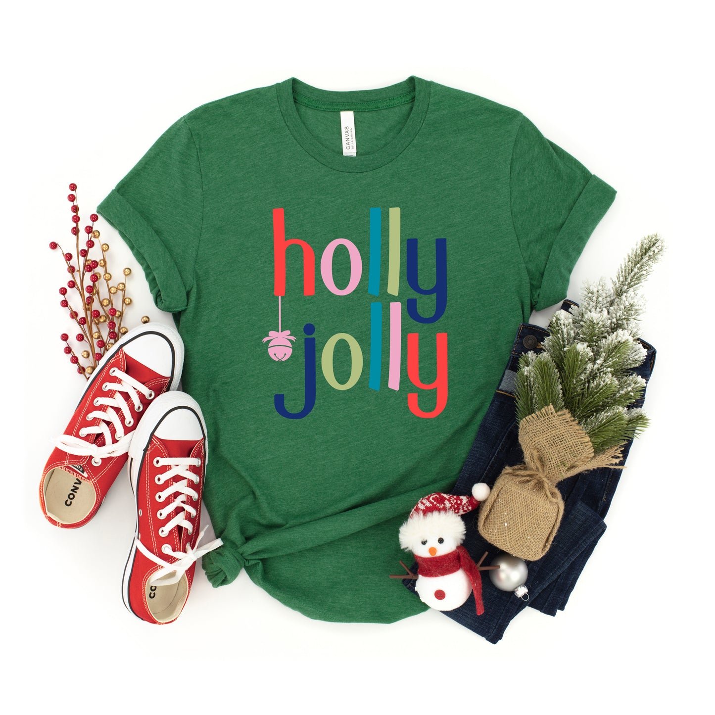 Holly Jolly | Youth Graphic Short Sleeve Tee