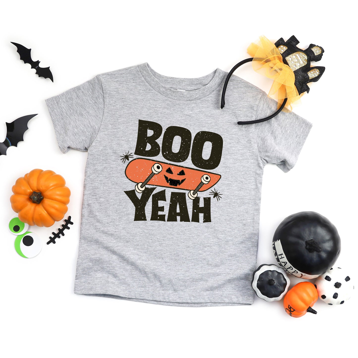 Boo Yeah Skateboard | Youth Short Sleeve Crew Neck