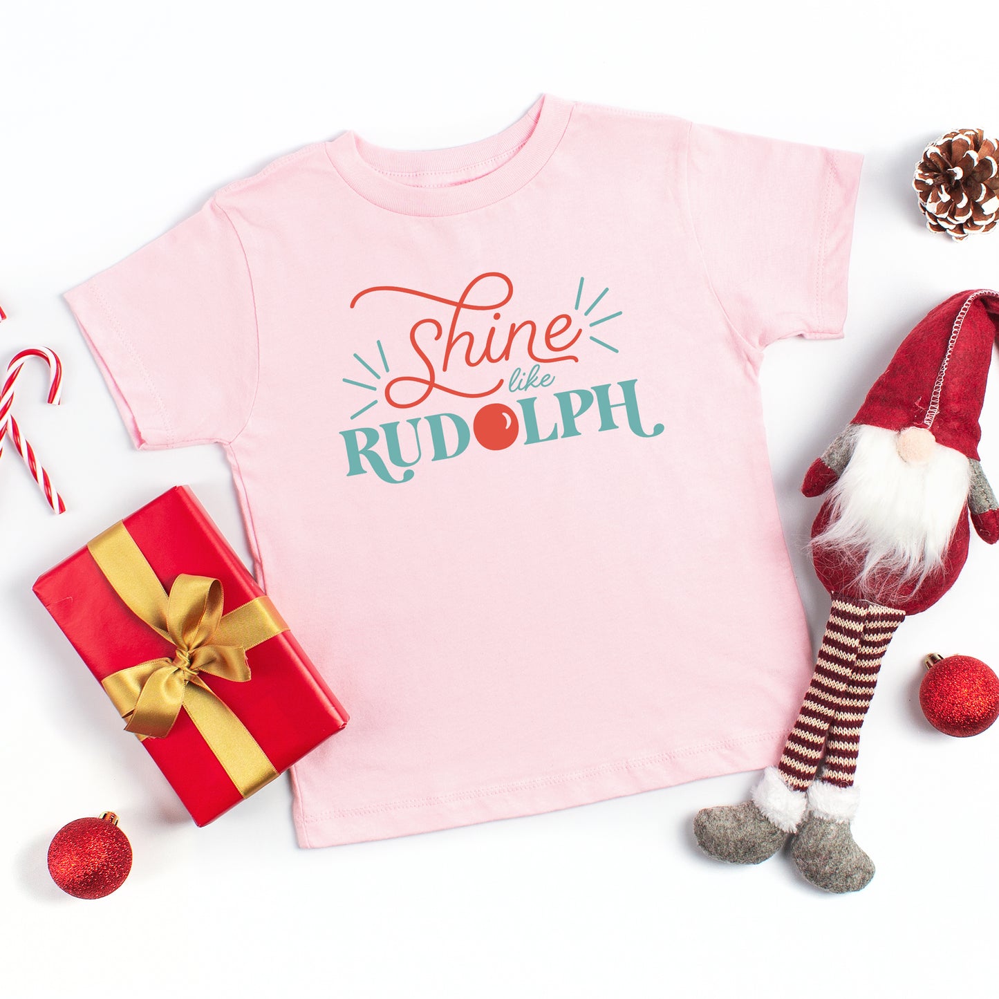 Shine Like Rudolph | Toddler Graphic Short Sleeve Tee