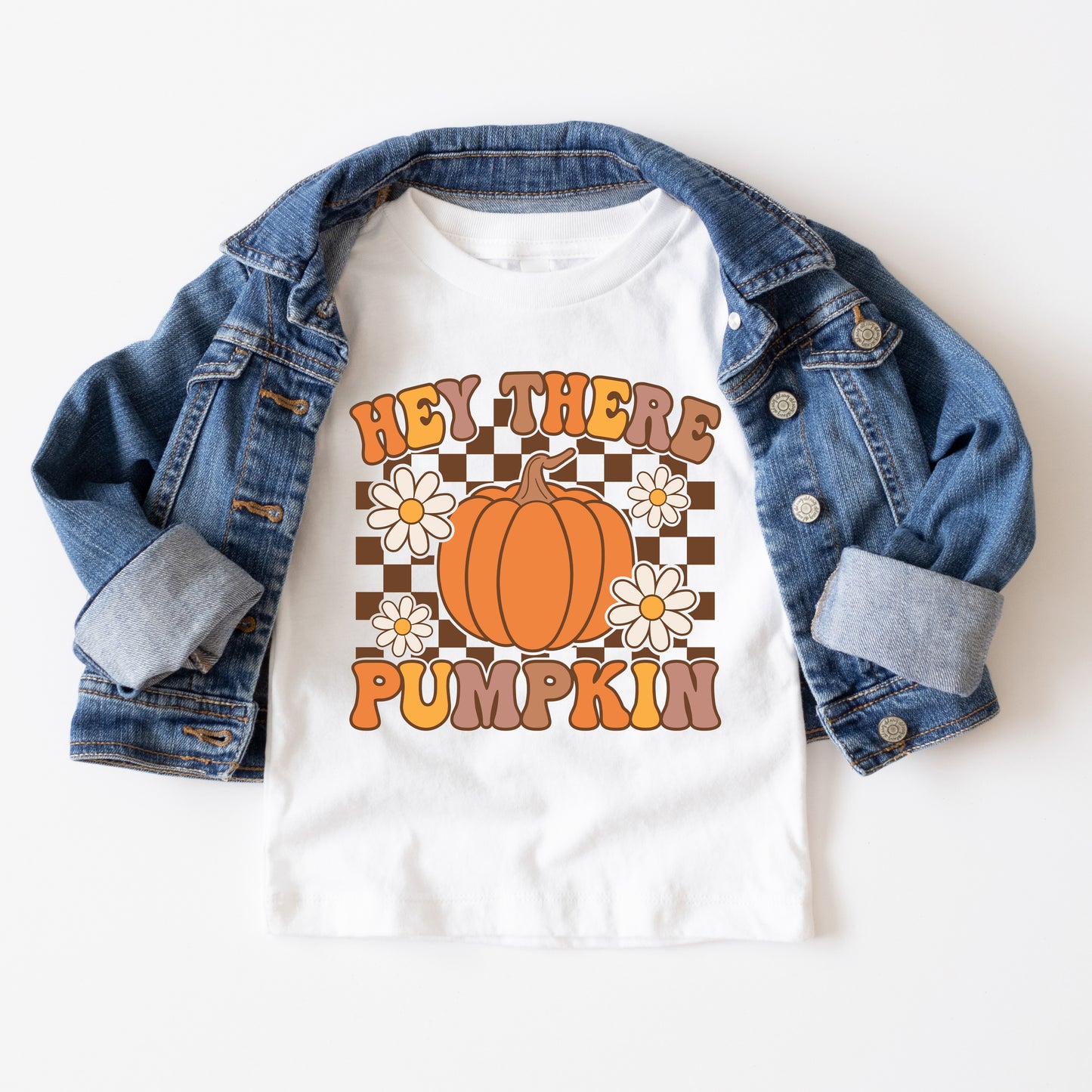 Hey There Pumpkin Flowers | Youth Graphic Short Sleeve Tee