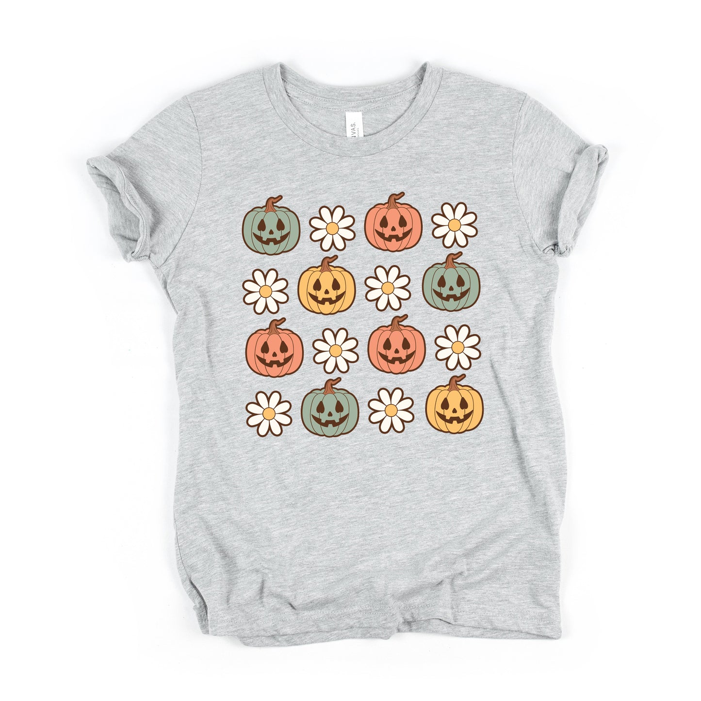 Pumpkin Daisies | Toddler Graphic Short Sleeve Tee