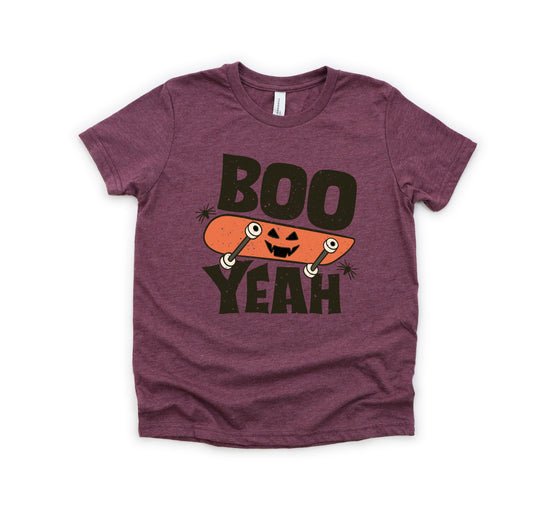 Boo Yeah Skateboard | Toddler Short Sleeve Crew Neck