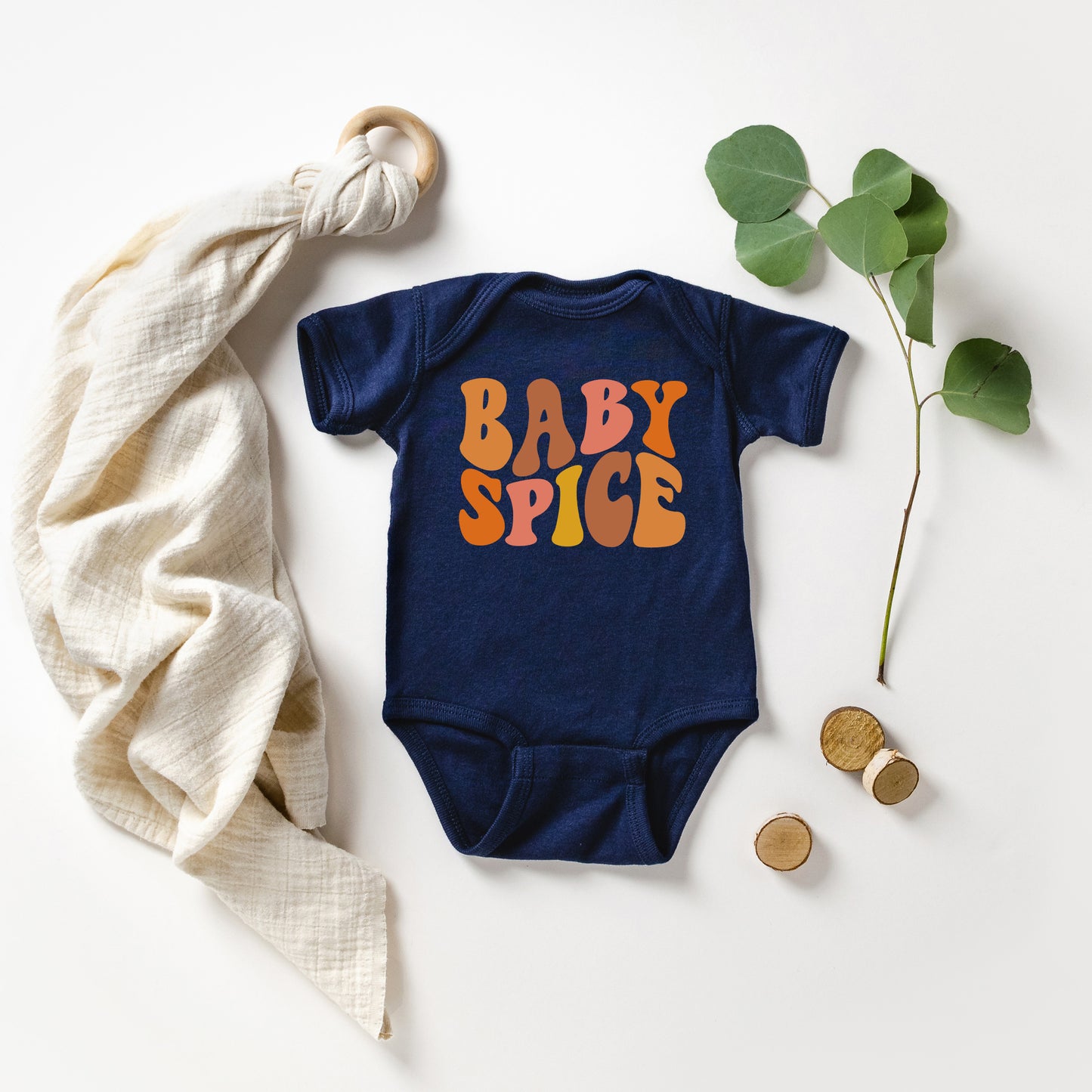 Baby Spice Wavy | Baby Graphic Short Sleeve Onesie