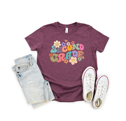 Second Grade Flowers | Youth Graphic Short Sleeve Tee