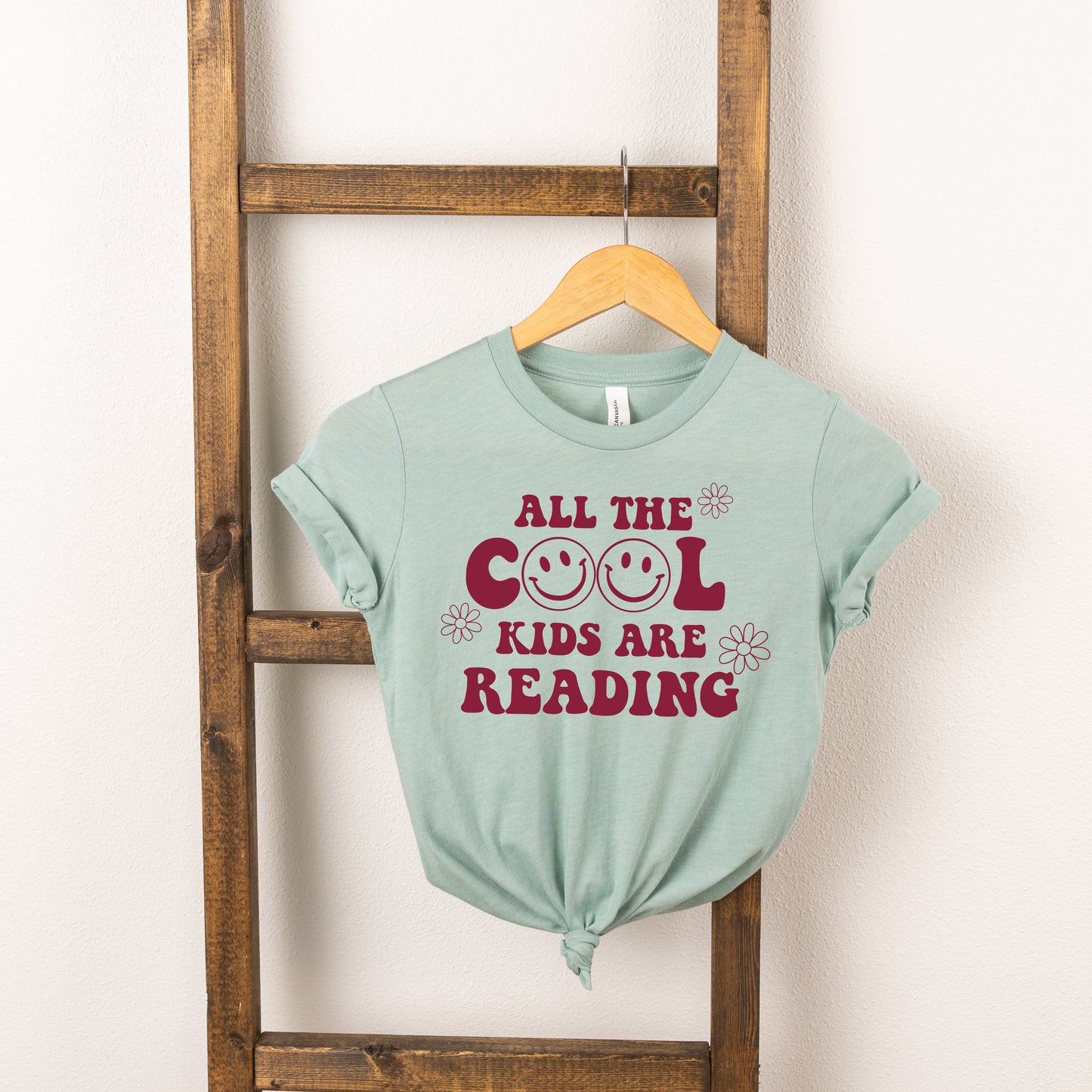 Cool Kids Are Reading Flowers | Youth Short Sleeve Crew Neck