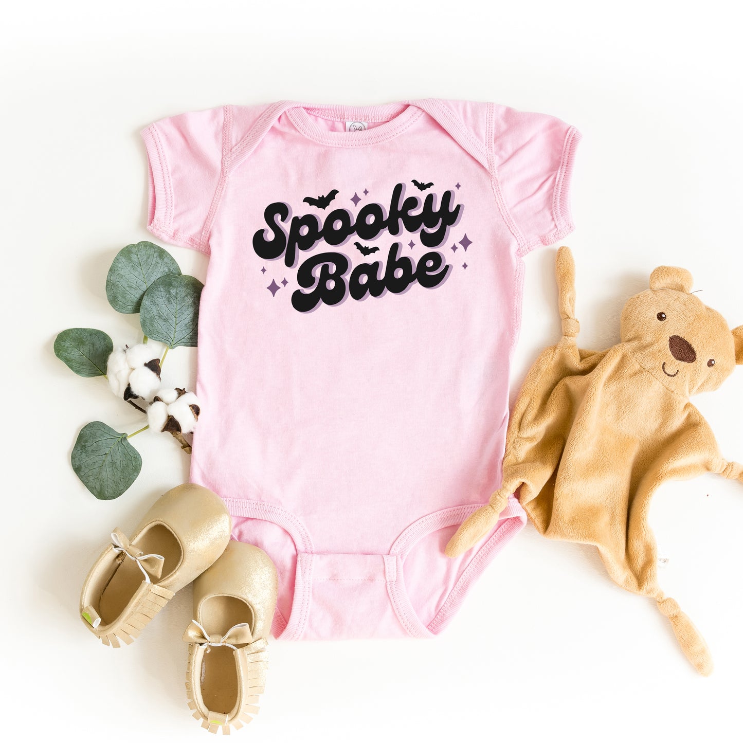 Spooky Babe Purple | Baby Graphic Short Sleeve Onesie