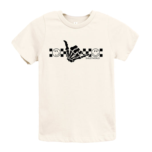 SmileyWorld Skeleton Hang Loose - Youth Short Sleeve Graphic T-Shirt and Toddler Short Sleeve Graphic T-Shirt
