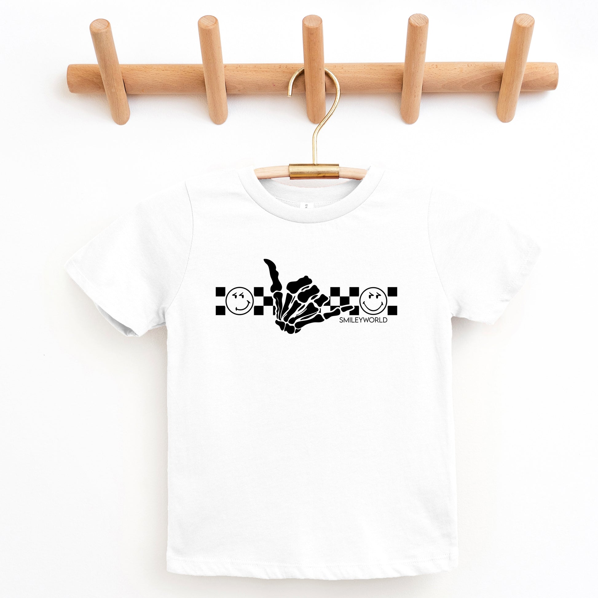 SmileyWorld Skeleton Hang Loose - Youth Short Sleeve Graphic T-Shirt and Toddler Short Sleeve Graphic T-Shirt