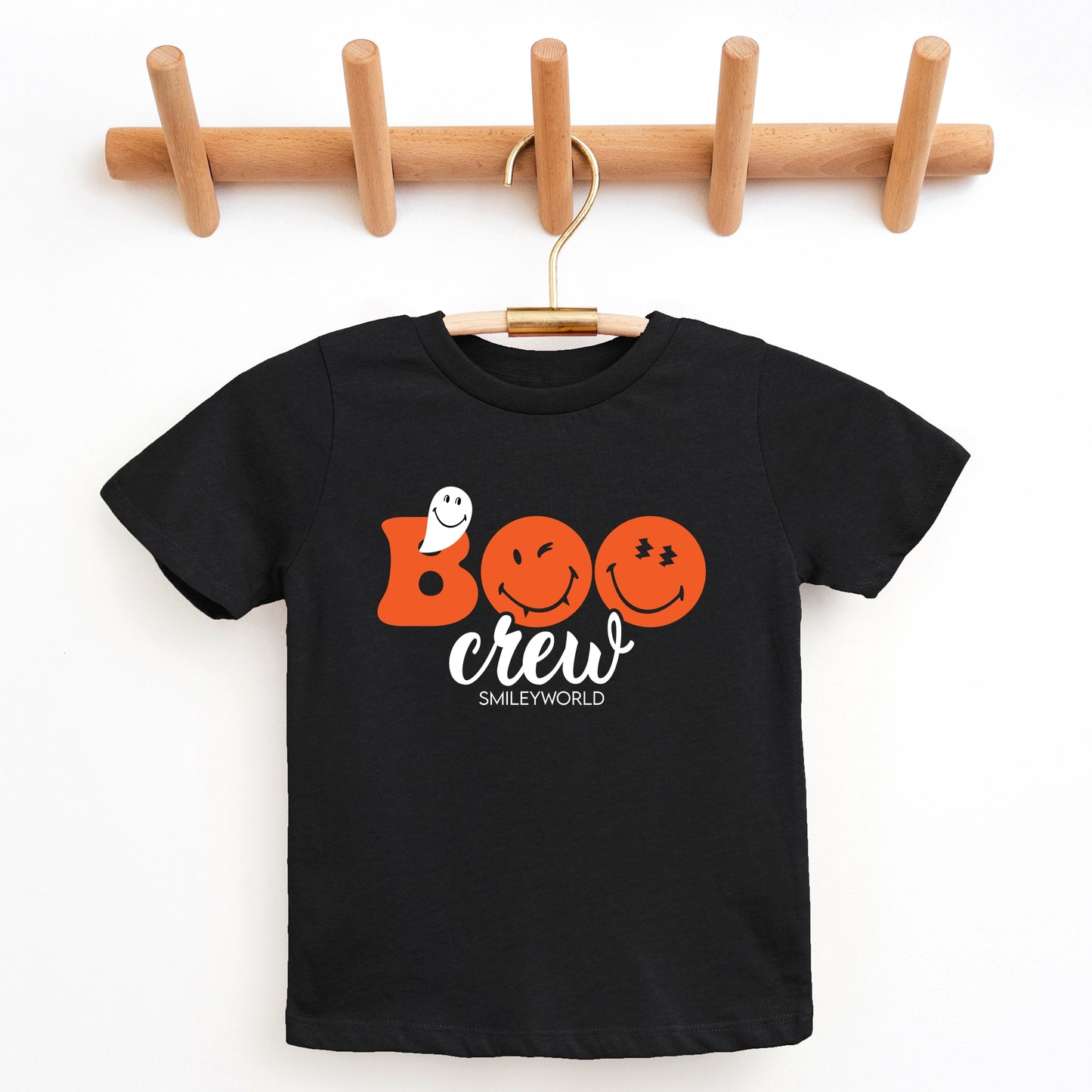 SmileyWorld Boo Crew - Youth Short Sleeve Graphic T-Shirt and Toddler Short Sleeve Graphic T-Shirt