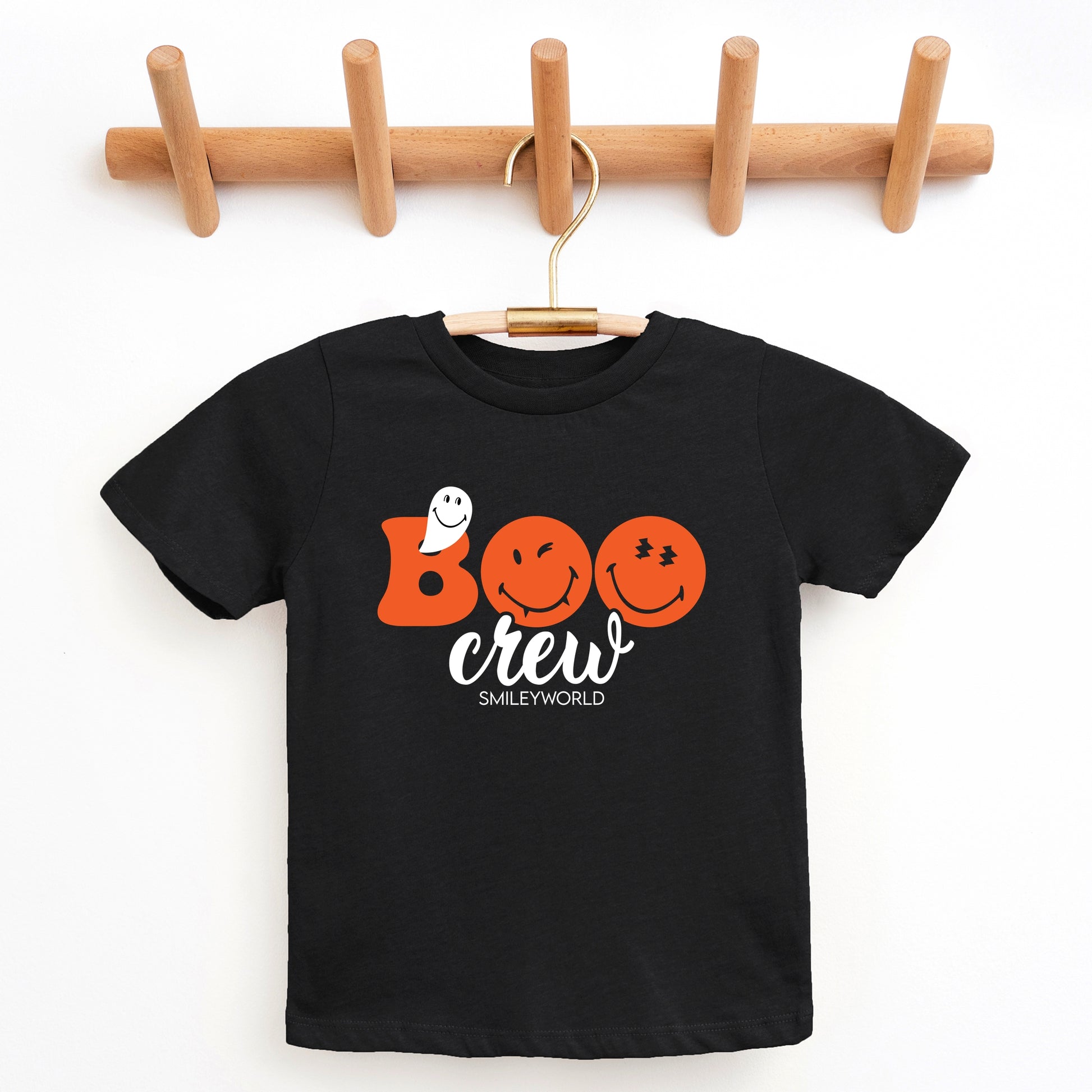 SmileyWorld Boo Crew - Youth Short Sleeve Graphic T-Shirt and Toddler Short Sleeve Graphic T-Shirt