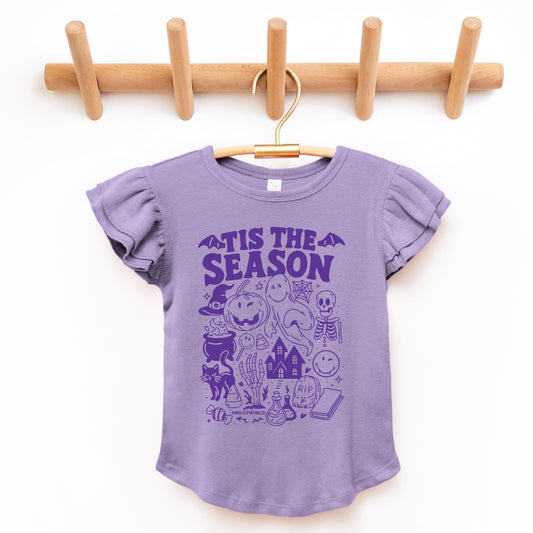 SmileyWorld Tis The Season Halloween - Flutter Sleeve Graphic T-Shirt