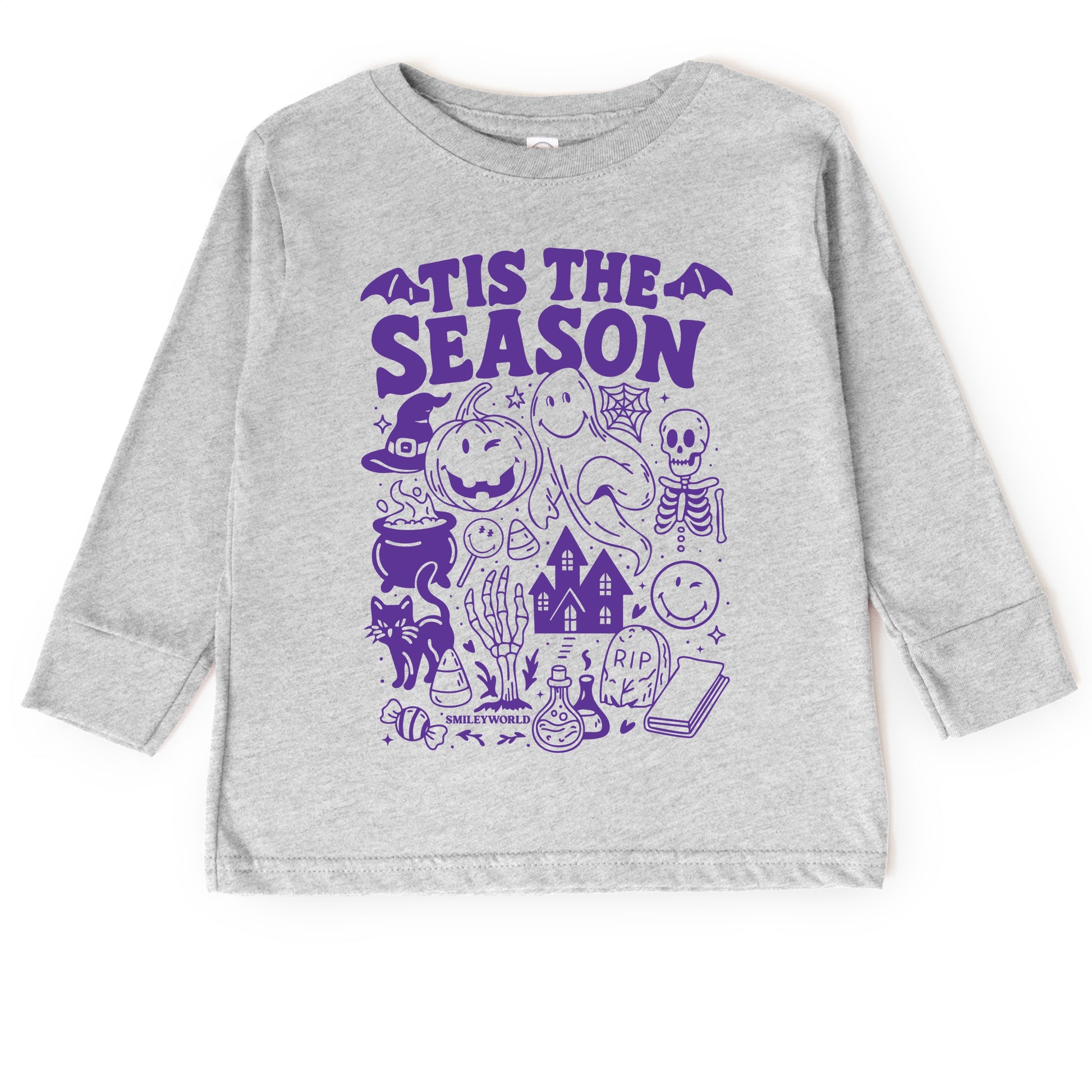 SmileyWorld Tis The Season Halloween - Toddler Long Sleeve Graphic Tee and Youth Long Sleeve Graphic T-Shirt
