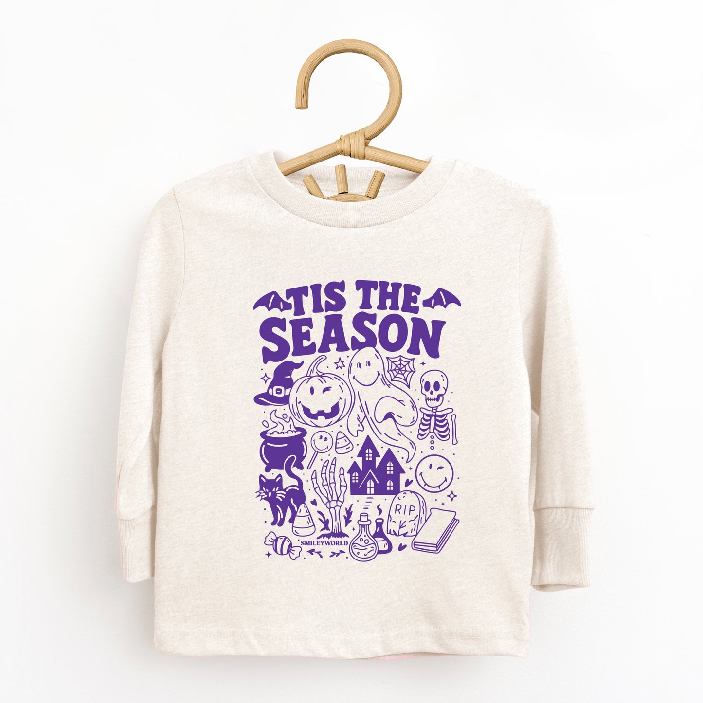 SmileyWorld Tis The Season Halloween - Toddler Long Sleeve Graphic Tee and Youth Long Sleeve Graphic T-Shirt
