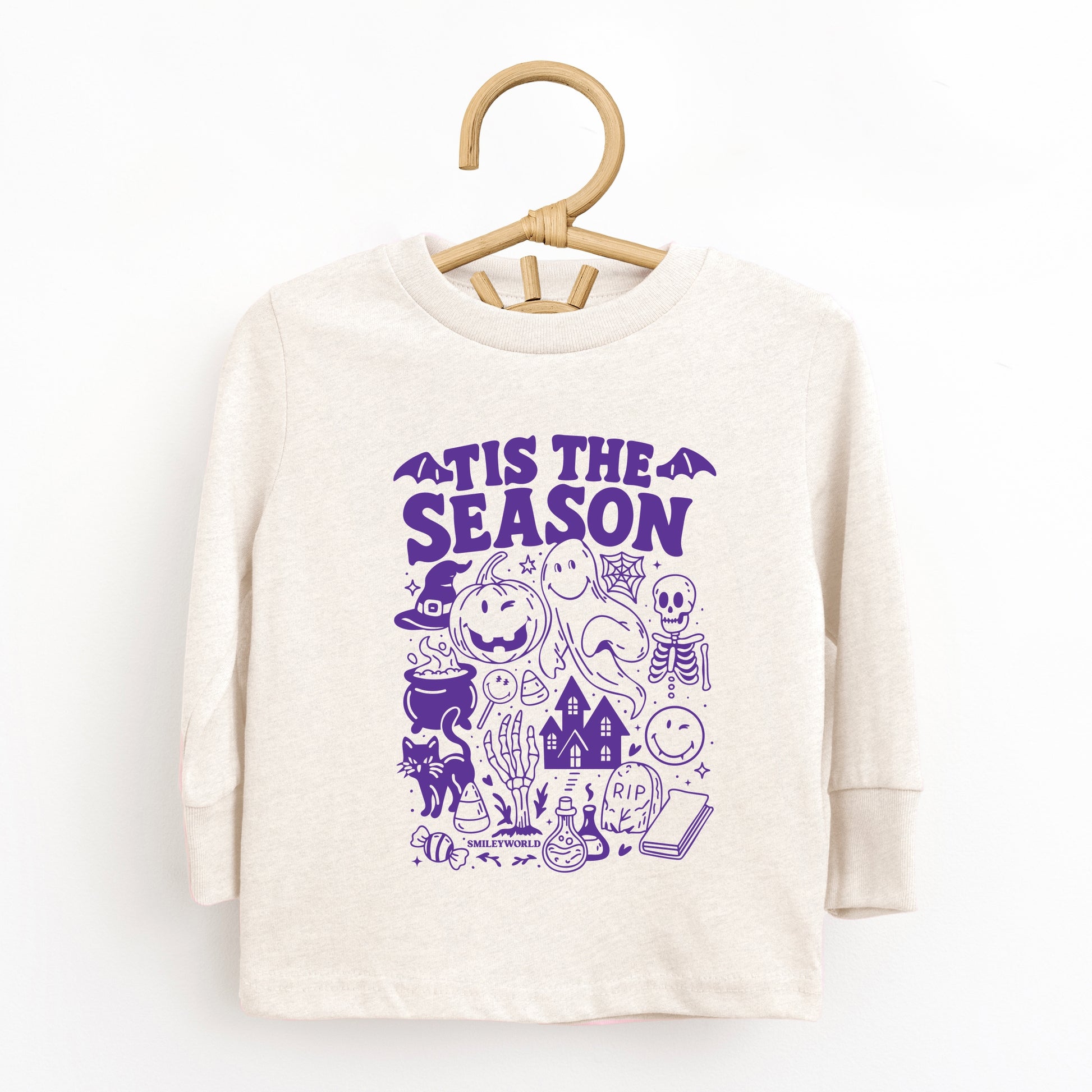 SmileyWorld Tis The Season Halloween - Toddler Long Sleeve Graphic Tee and Youth Long Sleeve Graphic T-Shirt