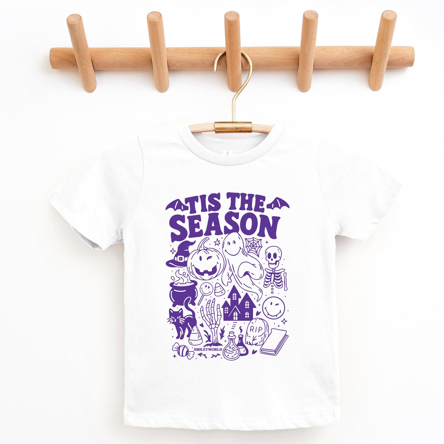 SmileyWorld Tis The Season Halloween - Youth Short Sleeve Graphic T-Shirt and Toddler Short Sleeve Graphic T-Shirt