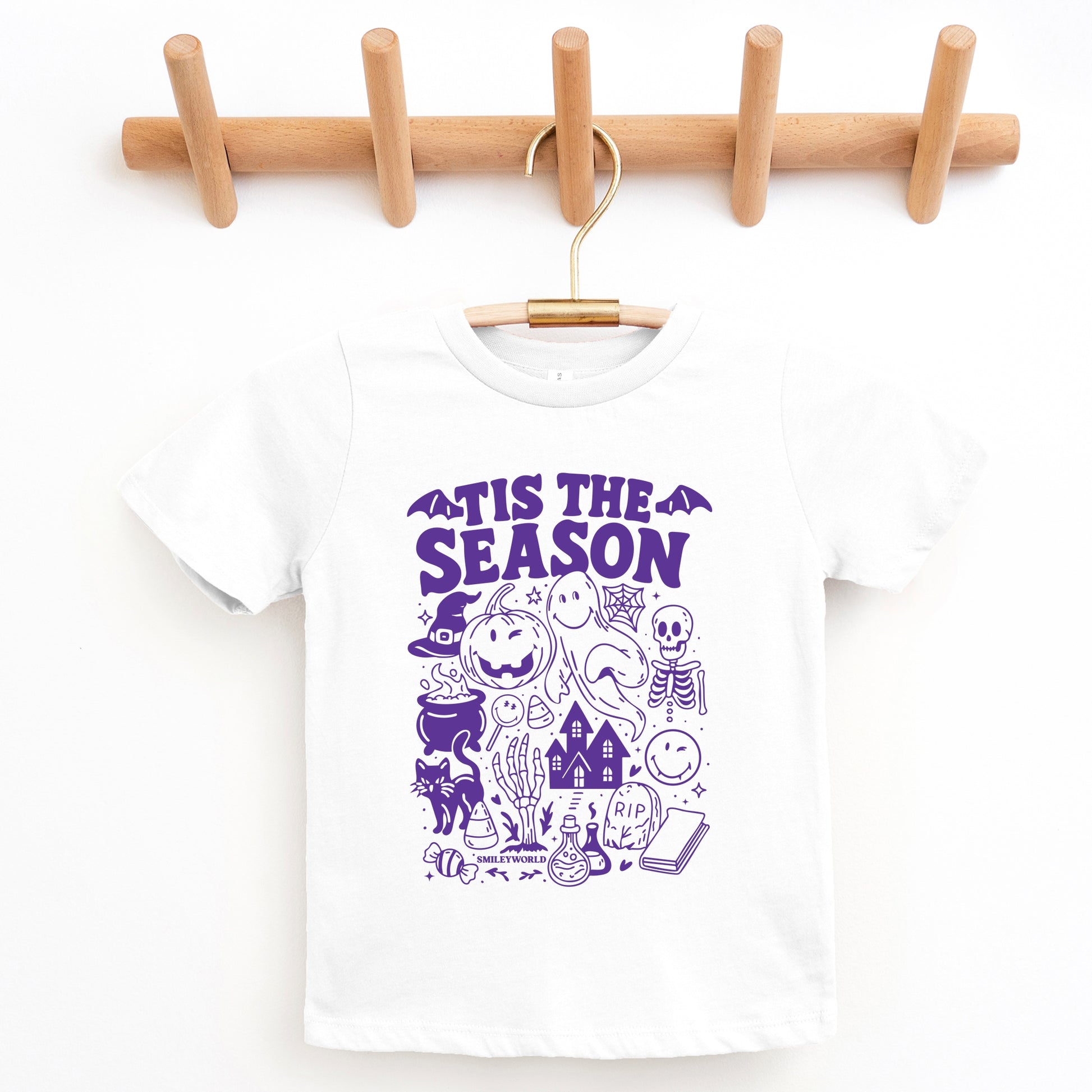 SmileyWorld Tis The Season Halloween - Youth Short Sleeve Graphic T-Shirt and Toddler Short Sleeve Graphic T-Shirt