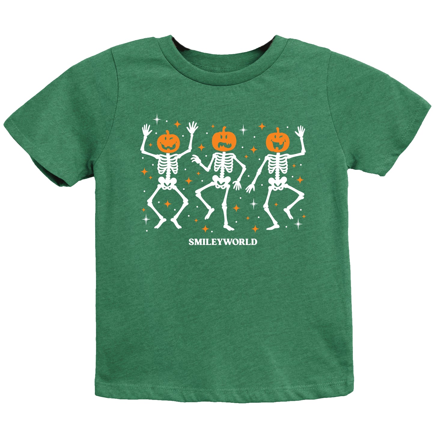 SmileyWorld Dancing Skeleton Pumpkins - Youth Short Sleeve Graphic T-Shirt and Toddler Short Sleeve Graphic T-Shirt