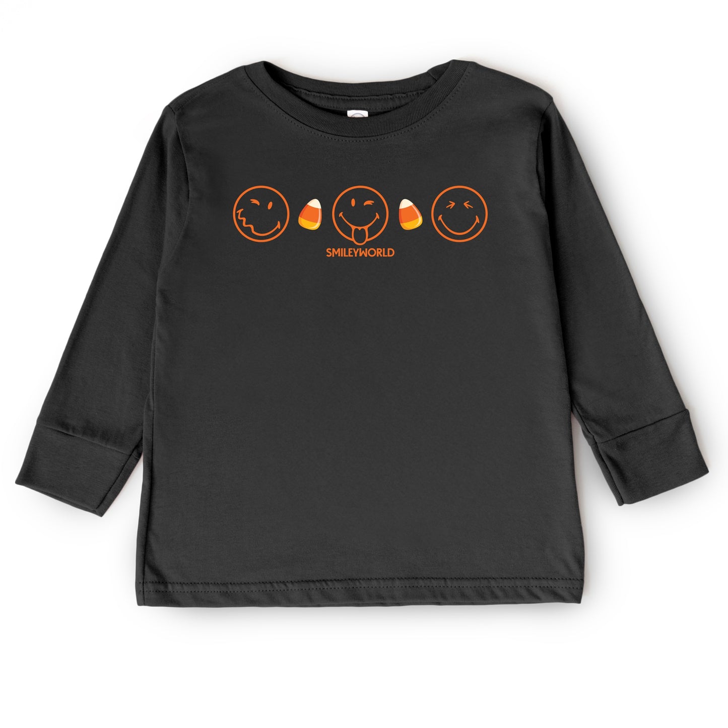 SmileyWorld Candy Corn Outlines - Toddler Long Sleeve Graphic Tee and Youth Long Sleeve Graphic T-Shirt