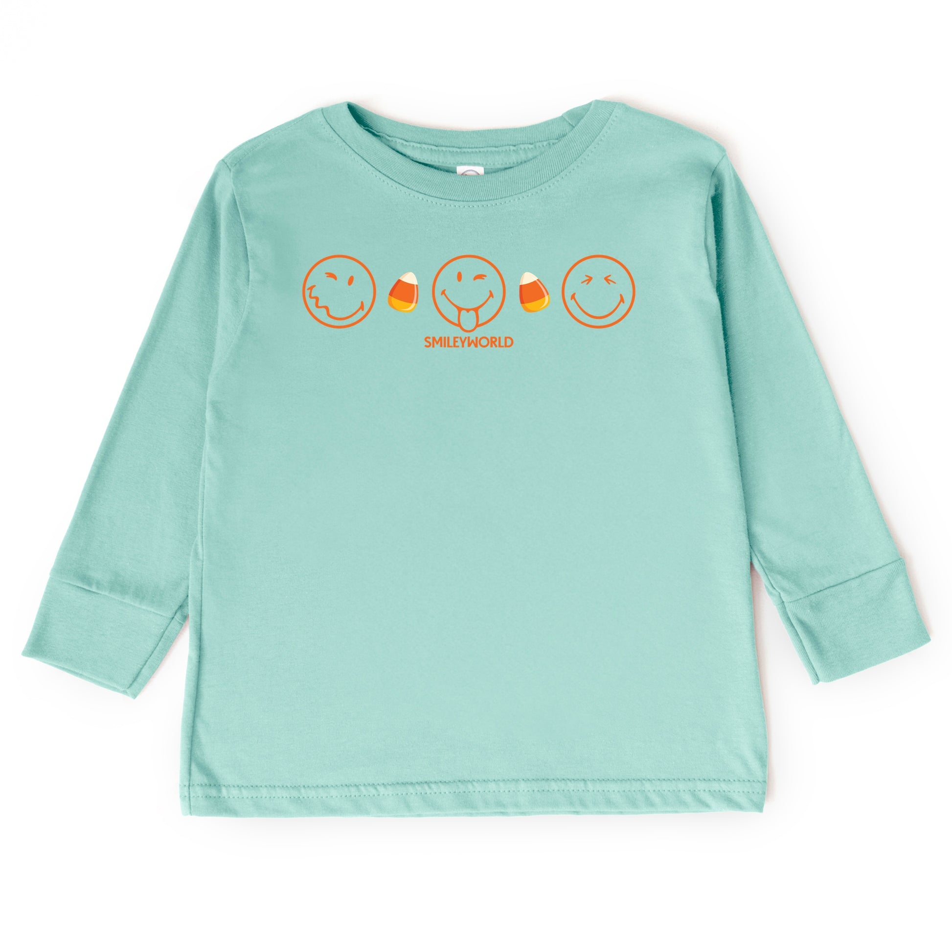 SmileyWorld Candy Corn Outlines - Toddler Long Sleeve Graphic Tee and Youth Long Sleeve Graphic T-Shirt