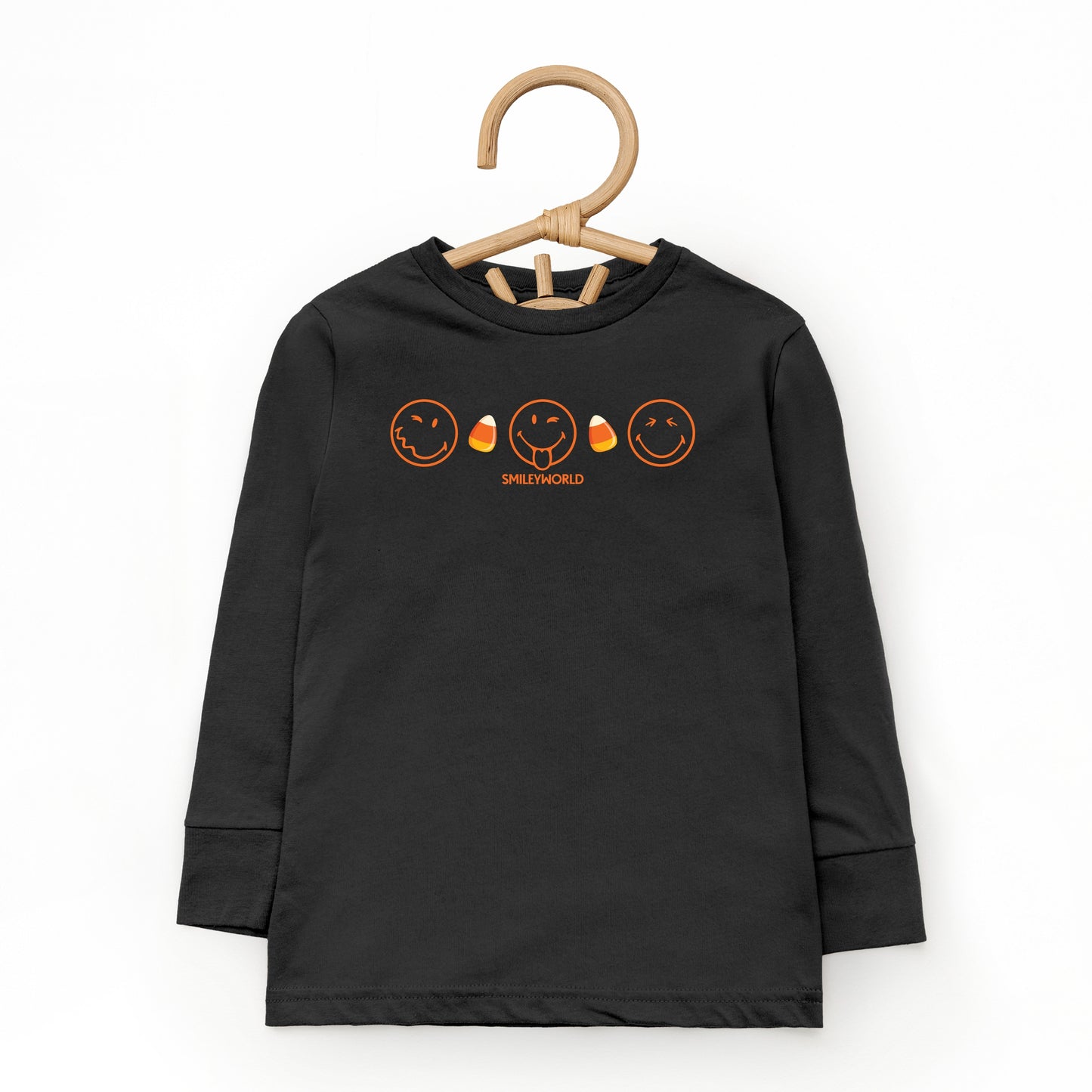 SmileyWorld Candy Corn Outlines - Toddler Long Sleeve Graphic Tee and Youth Long Sleeve Graphic T-Shirt