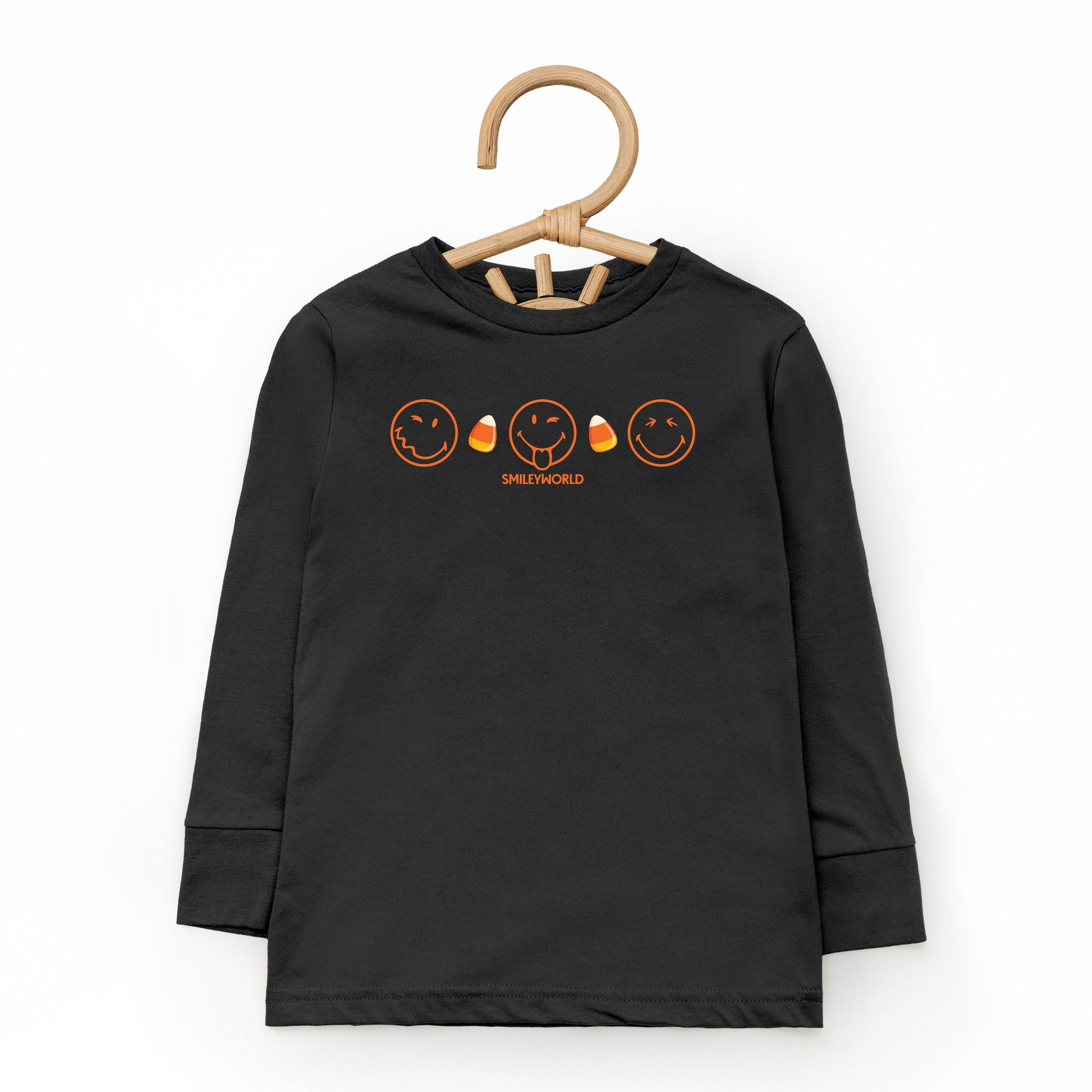 SmileyWorld Candy Corn Outlines - Toddler Long Sleeve Graphic Tee and Youth Long Sleeve Graphic T-Shirt