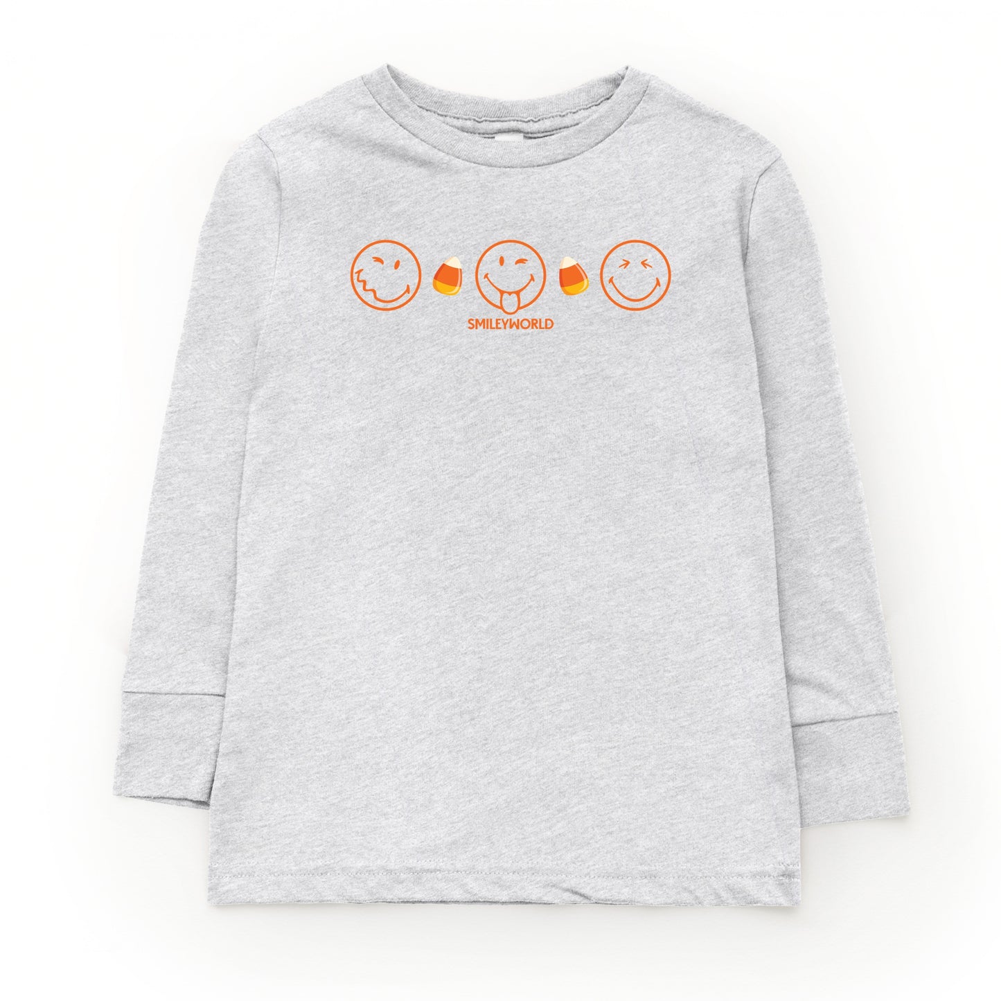 SmileyWorld Candy Corn Outlines - Toddler Long Sleeve Graphic Tee and Youth Long Sleeve Graphic T-Shirt