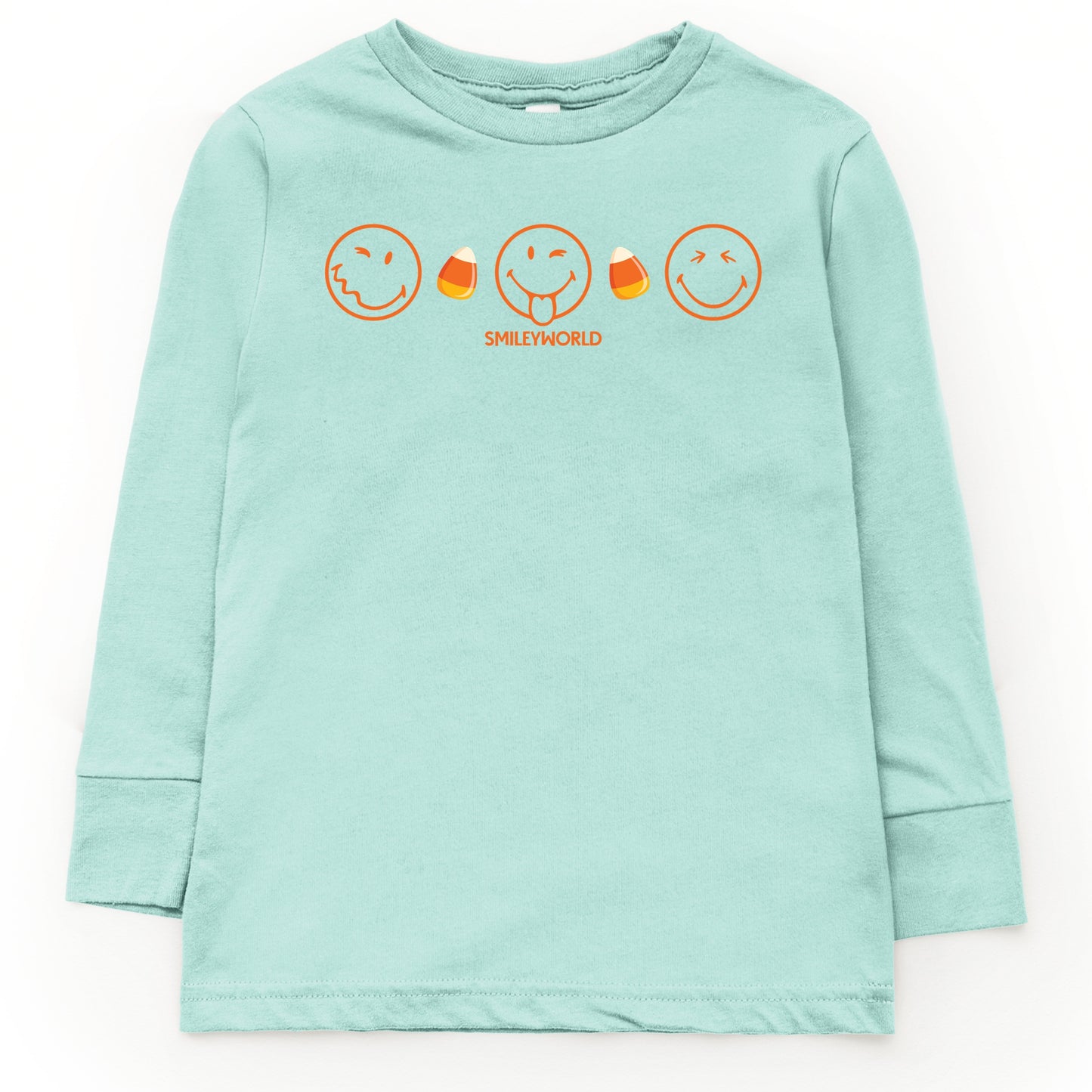 SmileyWorld Candy Corn Outlines - Toddler Long Sleeve Graphic Tee and Youth Long Sleeve Graphic T-Shirt