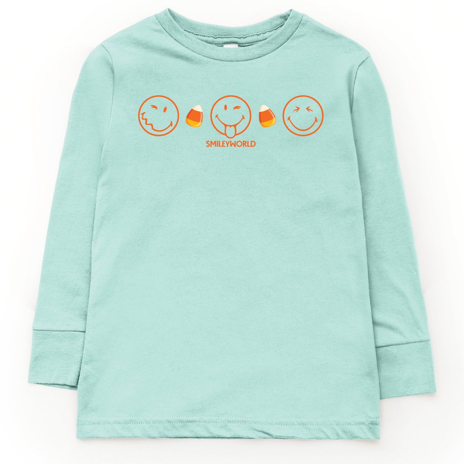 SmileyWorld Candy Corn Outlines - Toddler Long Sleeve Graphic Tee and Youth Long Sleeve Graphic T-Shirt