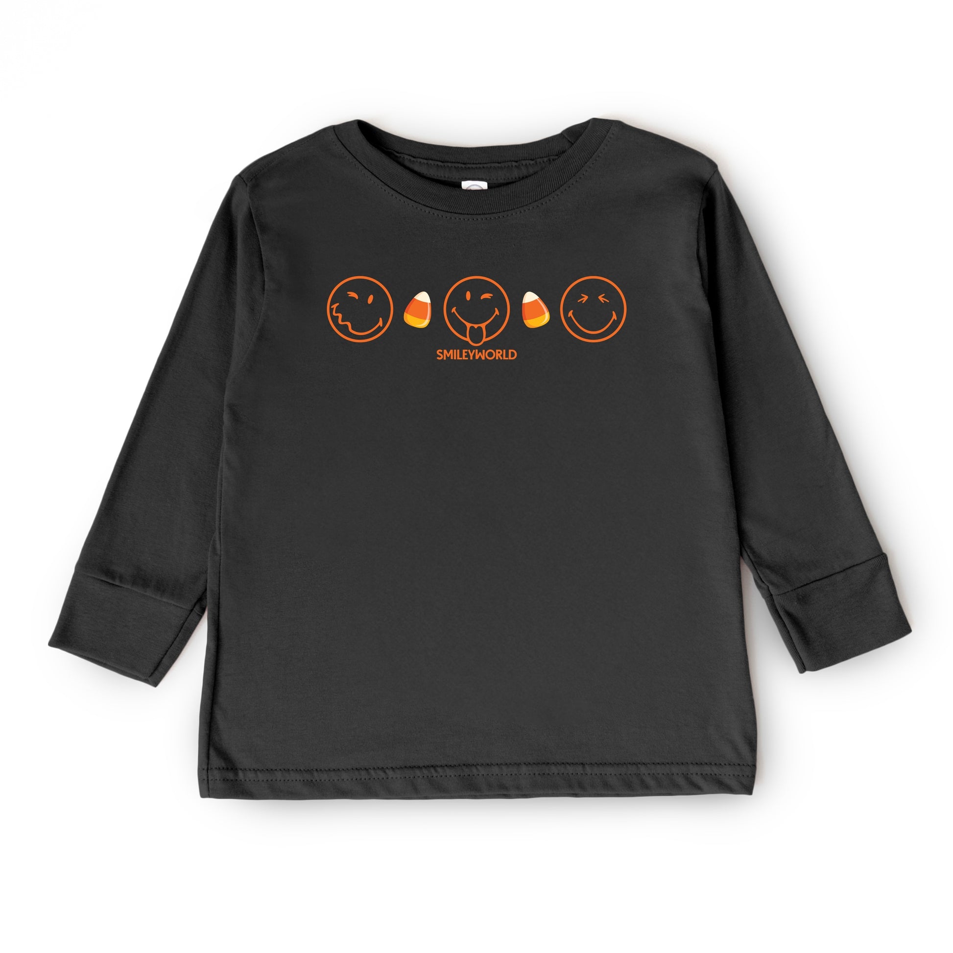 SmileyWorld Candy Corn Outlines - Toddler Long Sleeve Graphic Tee and Youth Long Sleeve Graphic T-Shirt