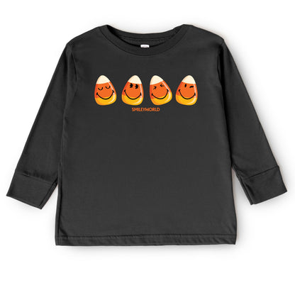 SmileyWorld Candy Corn Smiles - Toddler Long Sleeve Graphic Tee and Youth Long Sleeve Graphic T-Shirt