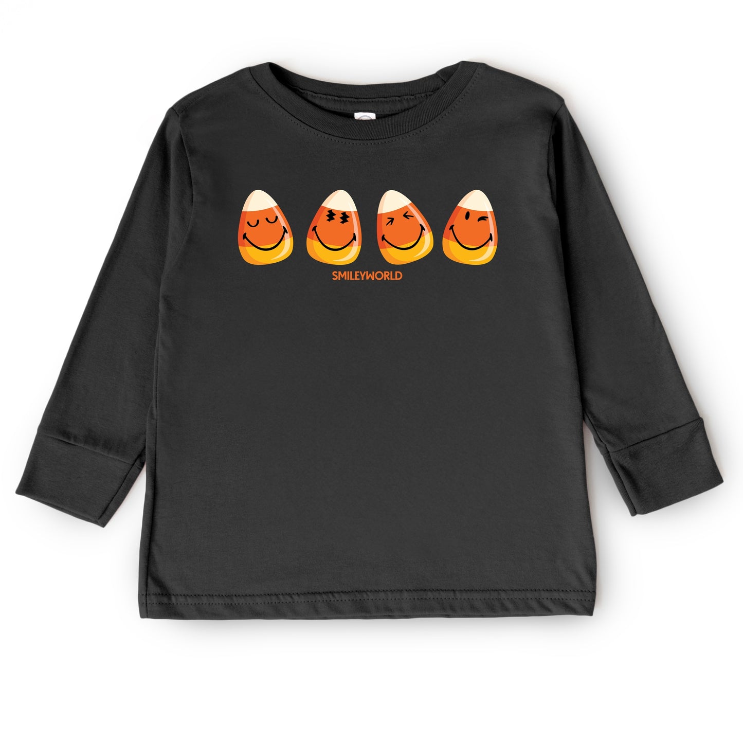SmileyWorld Candy Corn Smiles - Toddler Long Sleeve Graphic Tee and Youth Long Sleeve Graphic T-Shirt