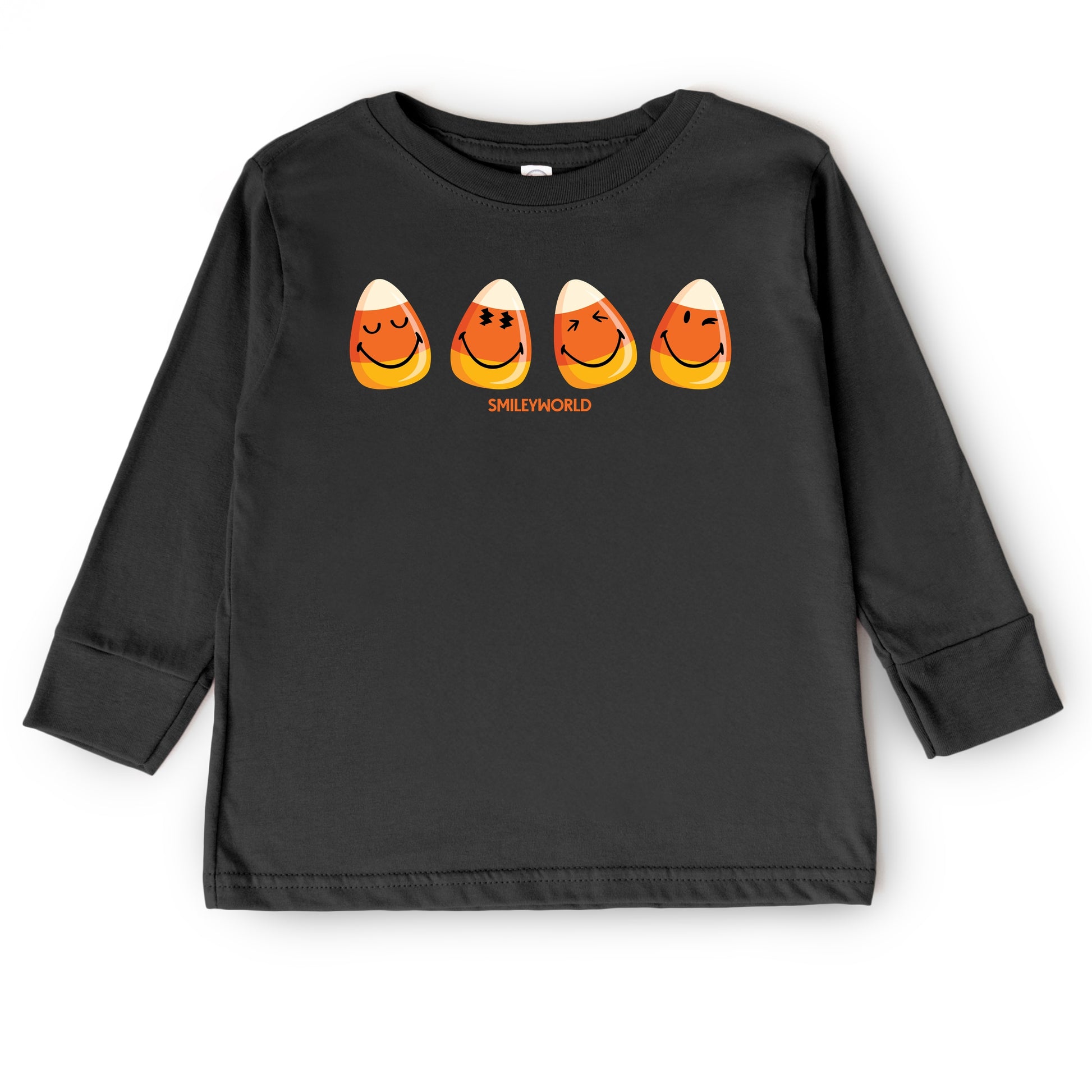 SmileyWorld Candy Corn Smiles - Toddler Long Sleeve Graphic Tee and Youth Long Sleeve Graphic T-Shirt