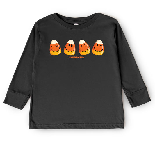 SmileyWorld Candy Corn Smiles - Toddler Long Sleeve Graphic Tee and Youth Long Sleeve Graphic T-Shirt
