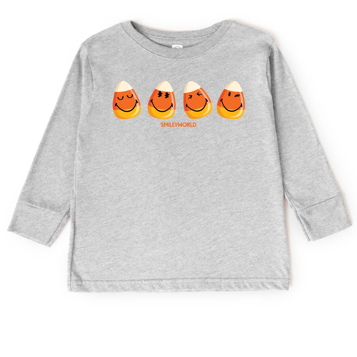 SmileyWorld Candy Corn Smiles - Toddler Long Sleeve Graphic Tee and Youth Long Sleeve Graphic T-Shirt