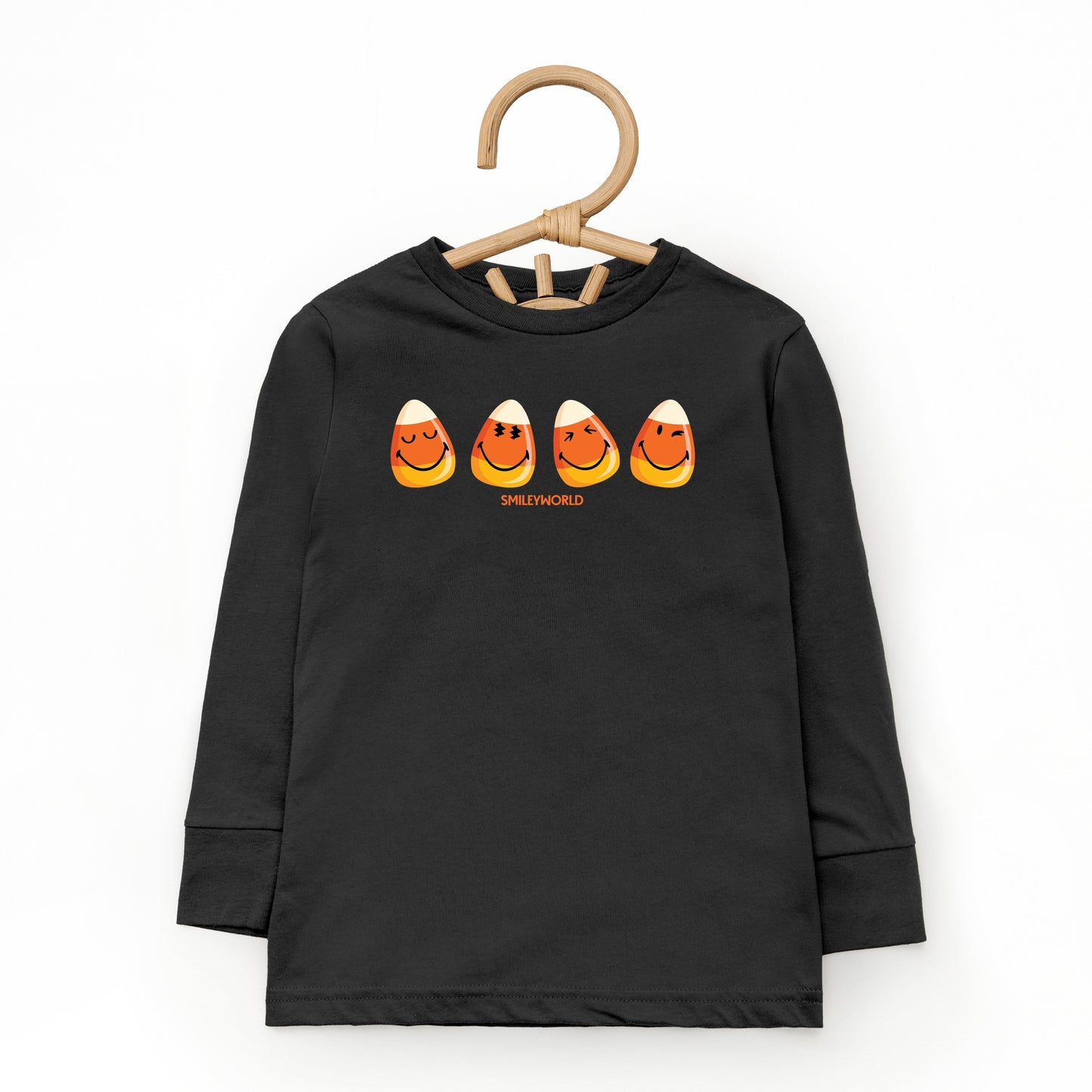 SmileyWorld Candy Corn Smiles - Toddler Long Sleeve Graphic Tee and Youth Long Sleeve Graphic T-Shirt