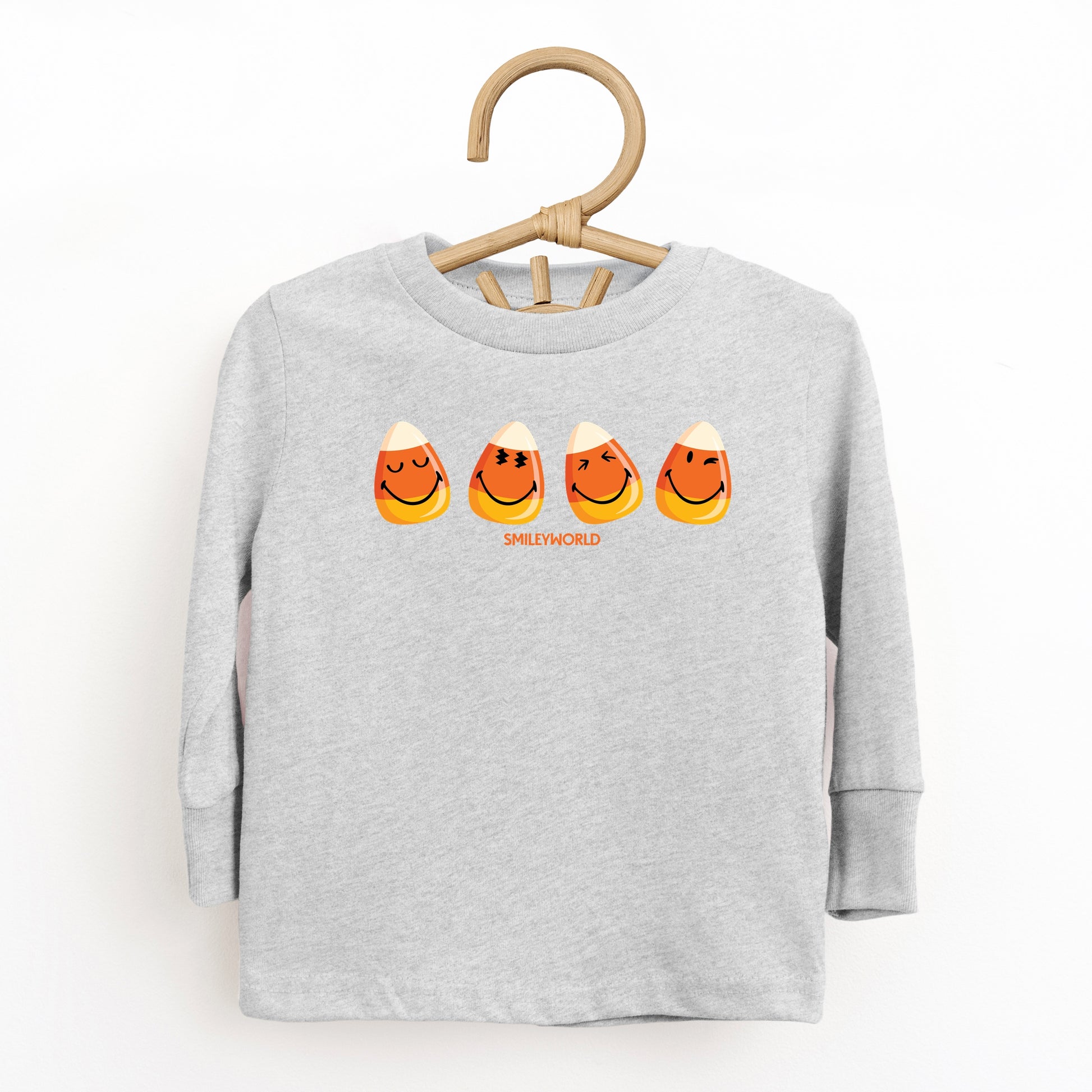 SmileyWorld Candy Corn Smiles - Toddler Long Sleeve Graphic Tee and Youth Long Sleeve Graphic T-Shirt