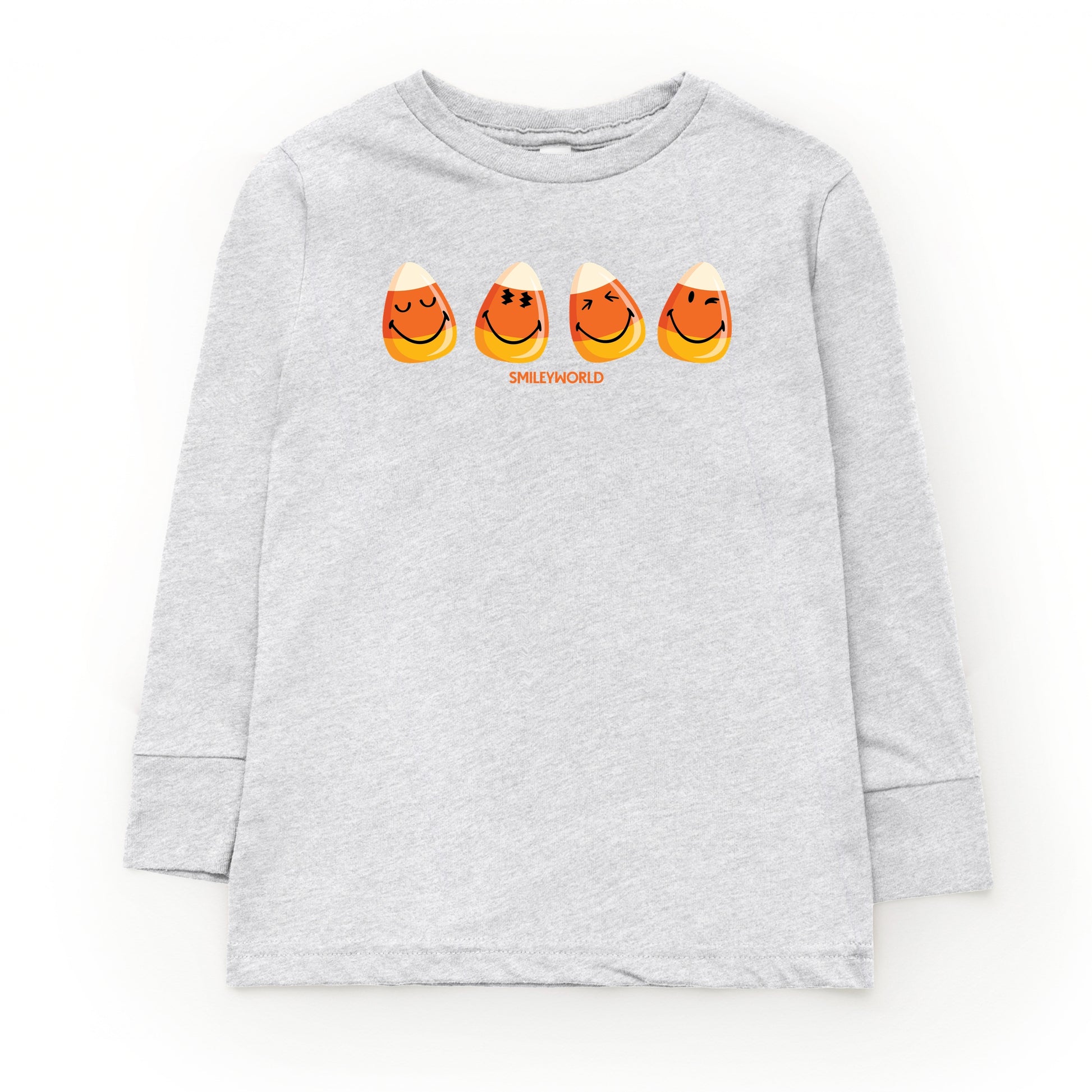 SmileyWorld Candy Corn Smiles - Toddler Long Sleeve Graphic Tee and Youth Long Sleeve Graphic T-Shirt