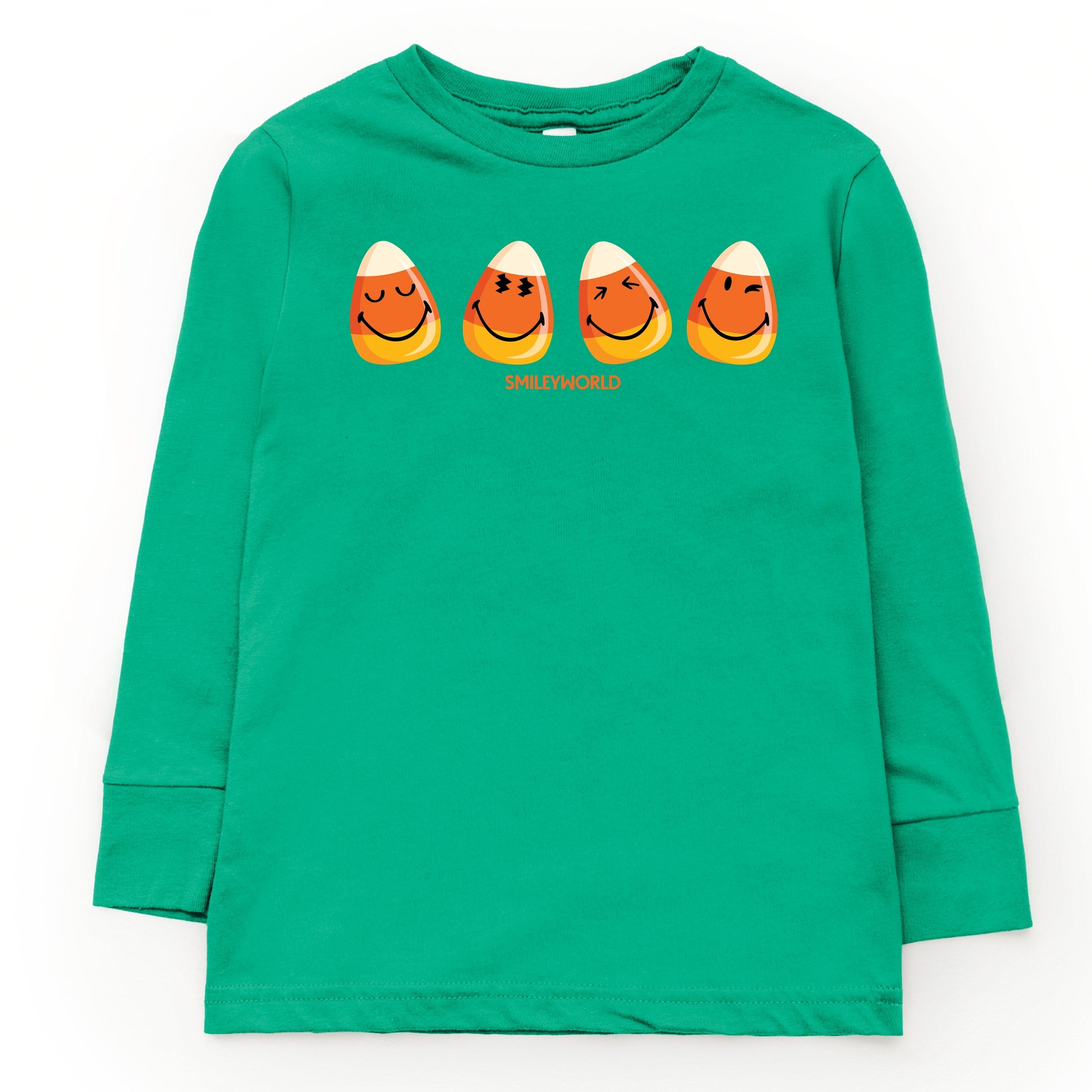 SmileyWorld Candy Corn Smiles - Toddler Long Sleeve Graphic Tee and Youth Long Sleeve Graphic T-Shirt