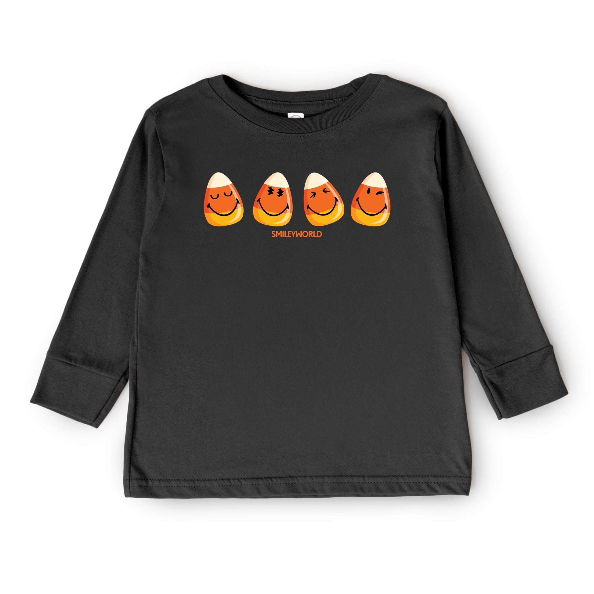 SmileyWorld Candy Corn Smiles - Toddler Long Sleeve Graphic Tee and Youth Long Sleeve Graphic T-Shirt