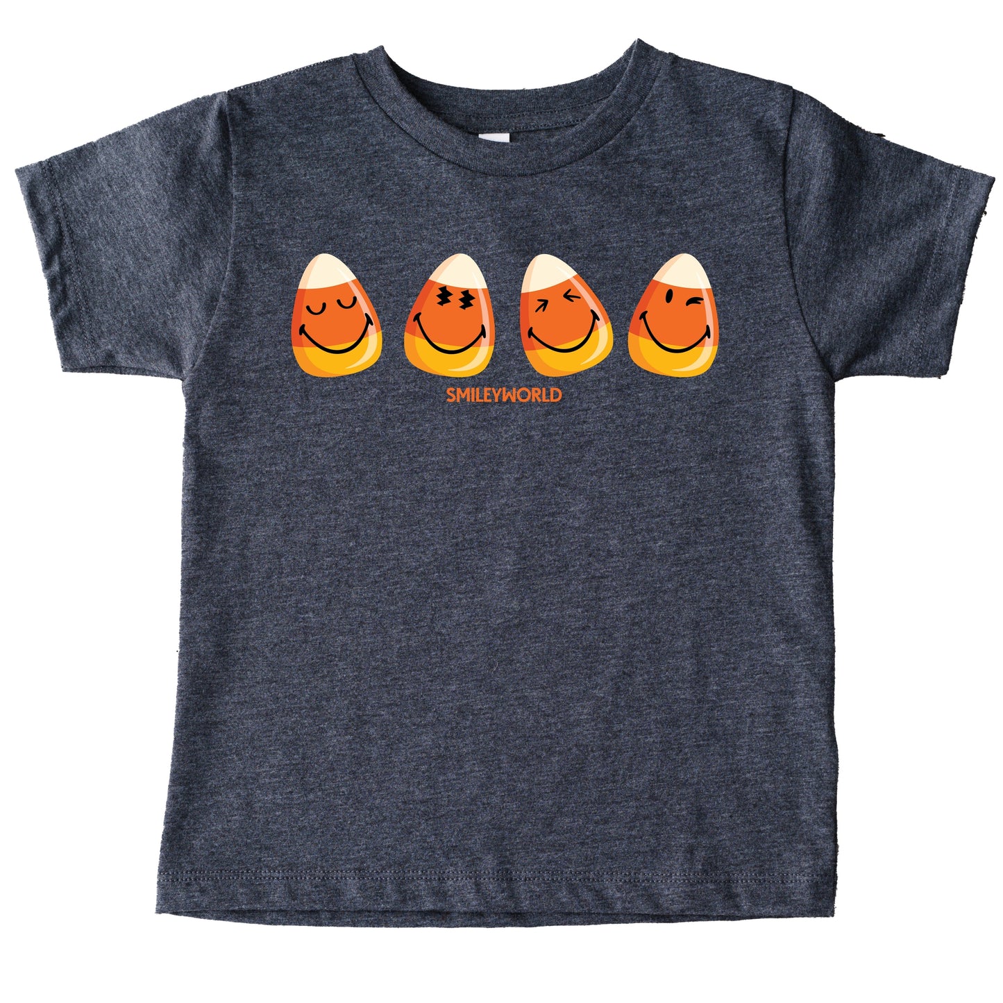 SmileyWorld Candy Corn Smiles - Youth Short Sleeve Graphic T-Shirt and Toddler Short Sleeve Graphic T-Shirt