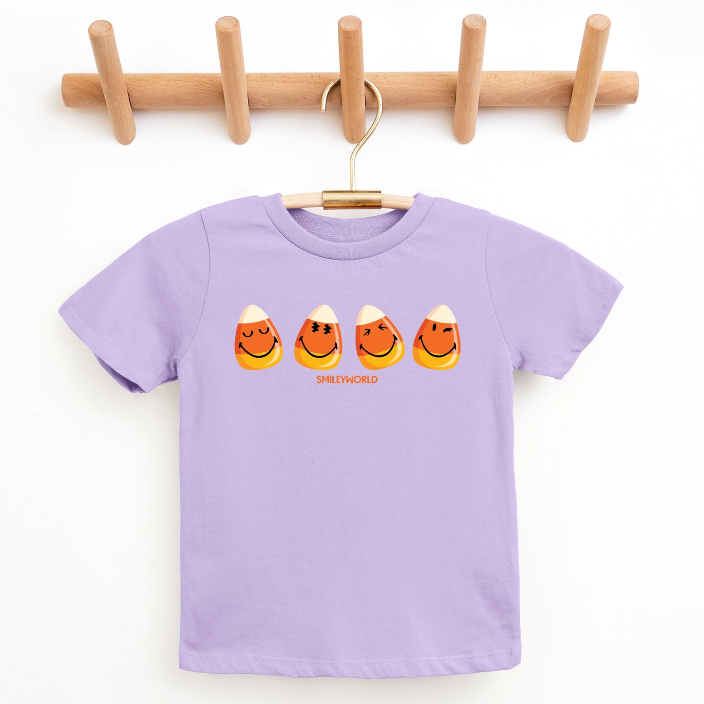 SmileyWorld Candy Corn Smiles - Youth Short Sleeve Graphic T-Shirt and Toddler Short Sleeve Graphic T-Shirt