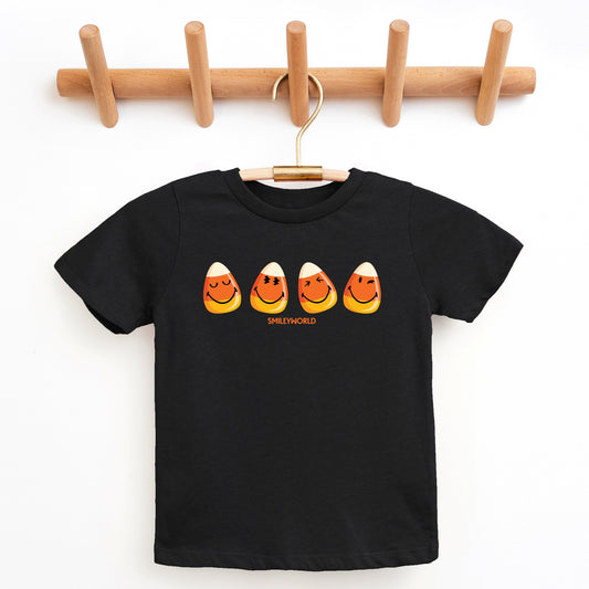 SmileyWorld Candy Corn Smiles - Youth Short Sleeve Graphic T-Shirt and Toddler Short Sleeve Graphic T-Shirt